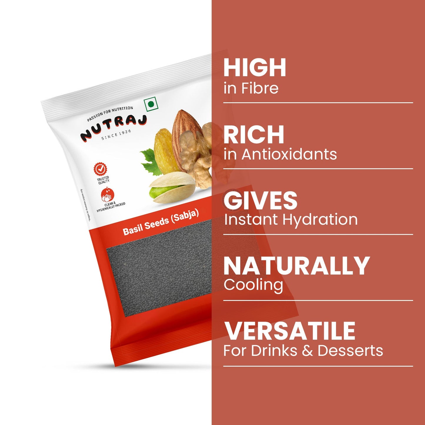 Nutraj Classic Basil Seeds 100g
