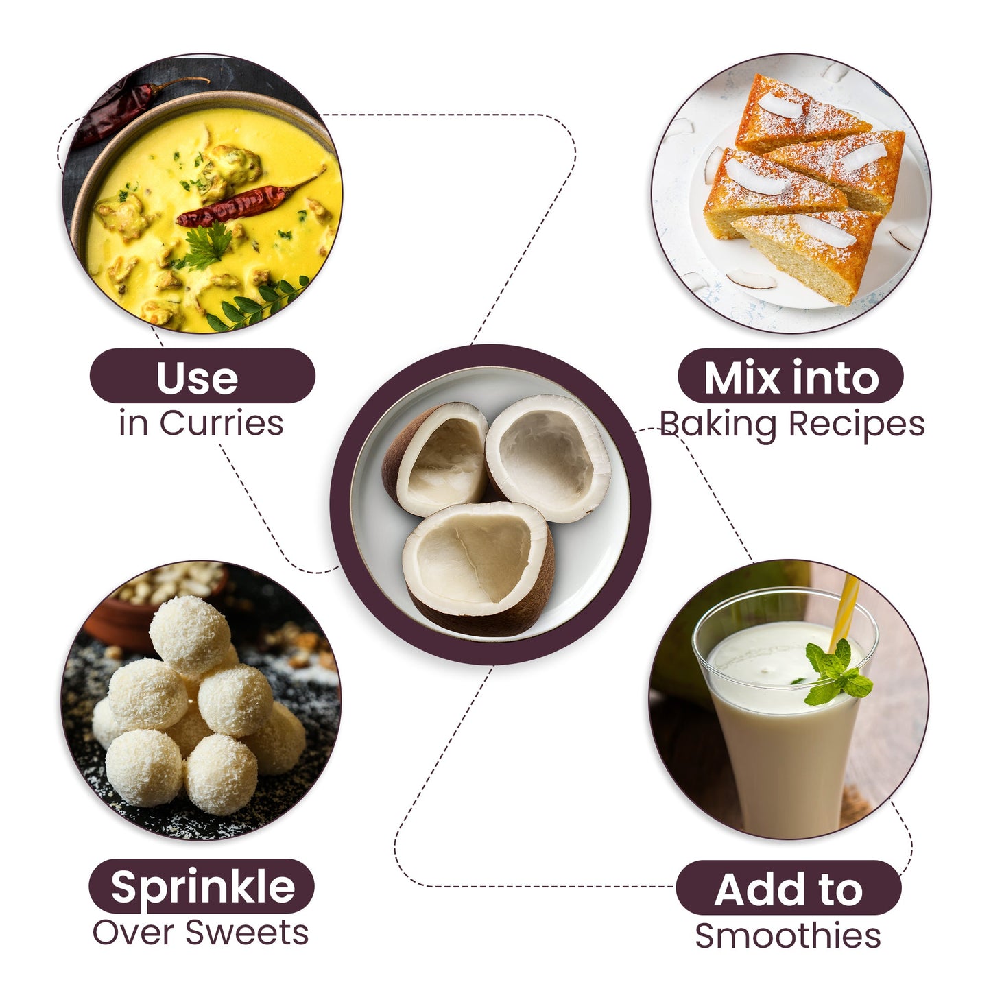 Nutraj Copra Dried Coconut Whole 200g