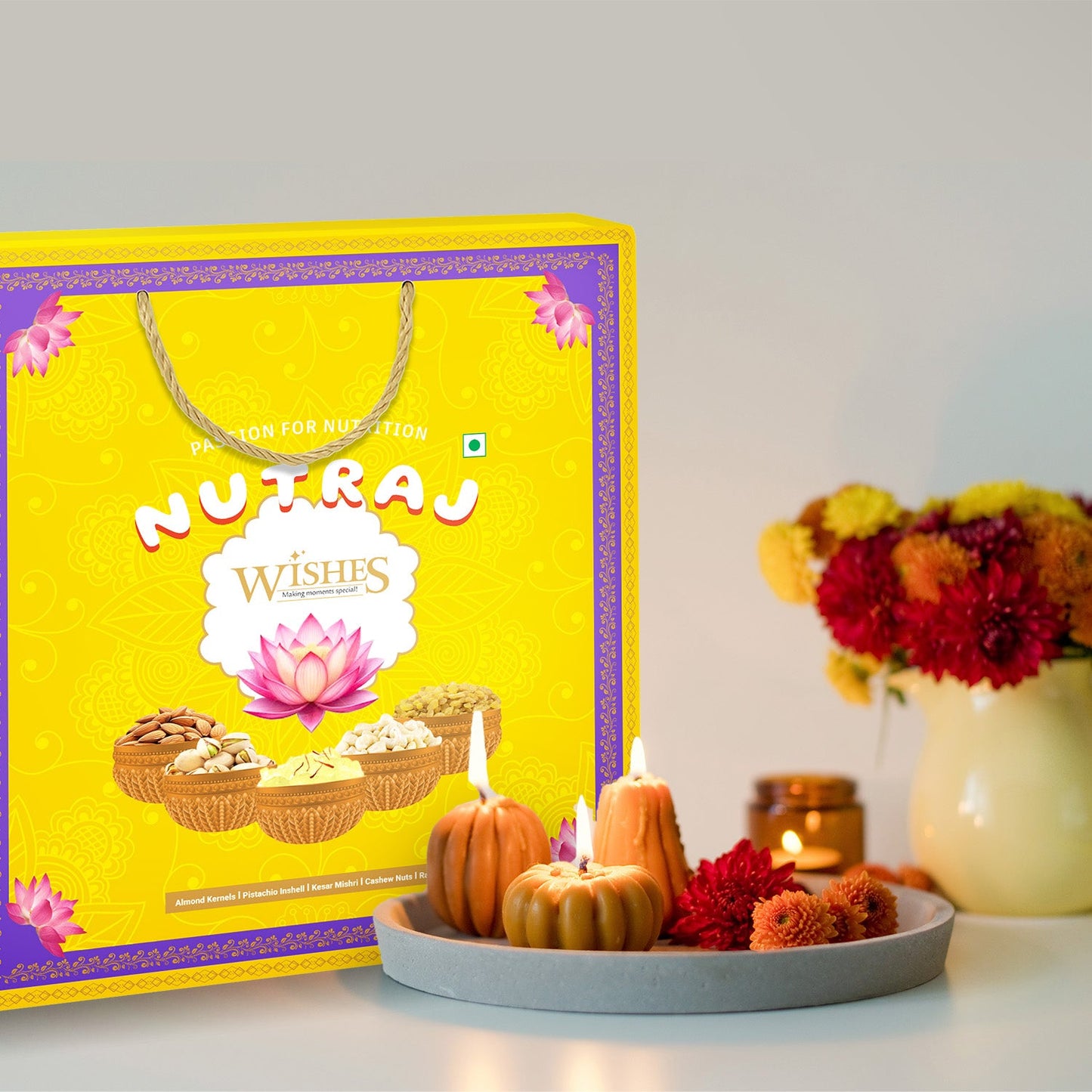 Nutraj Wishes Scared Lotus Bliss Diwali Gift Box 500g GB-156