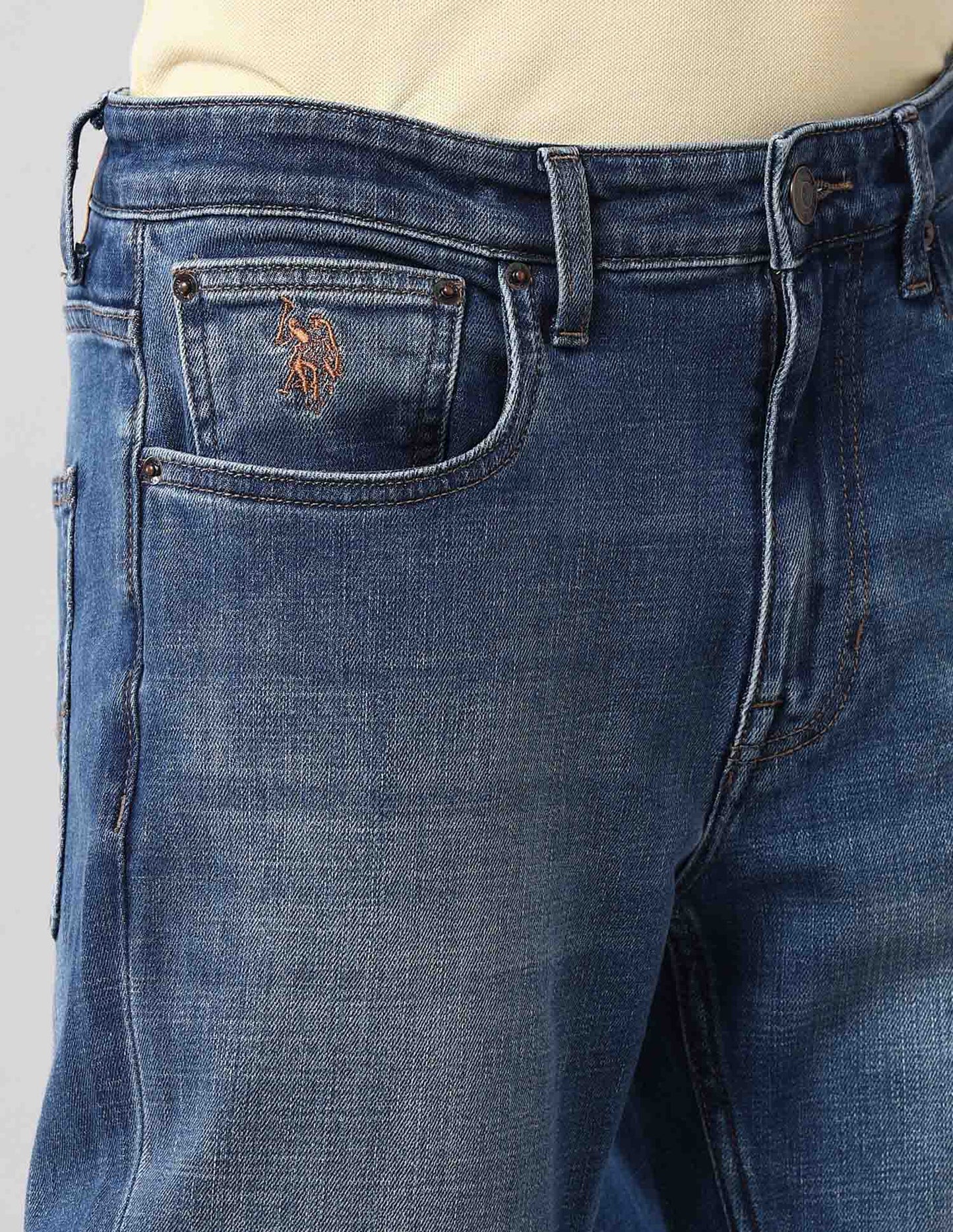 Cole Comfort Cropped Fit Blue Vintage Jeans