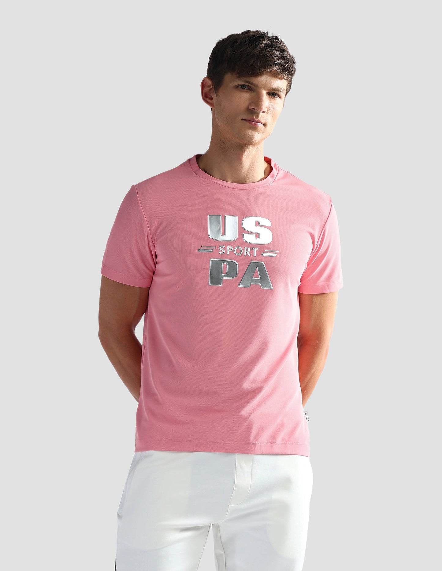 Brand Print Slim Fit Active T-Shirt