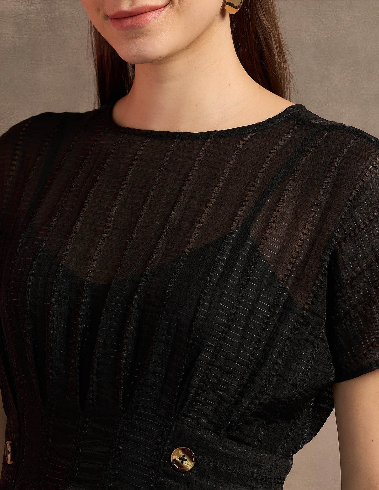 Extended Shoulder Dress