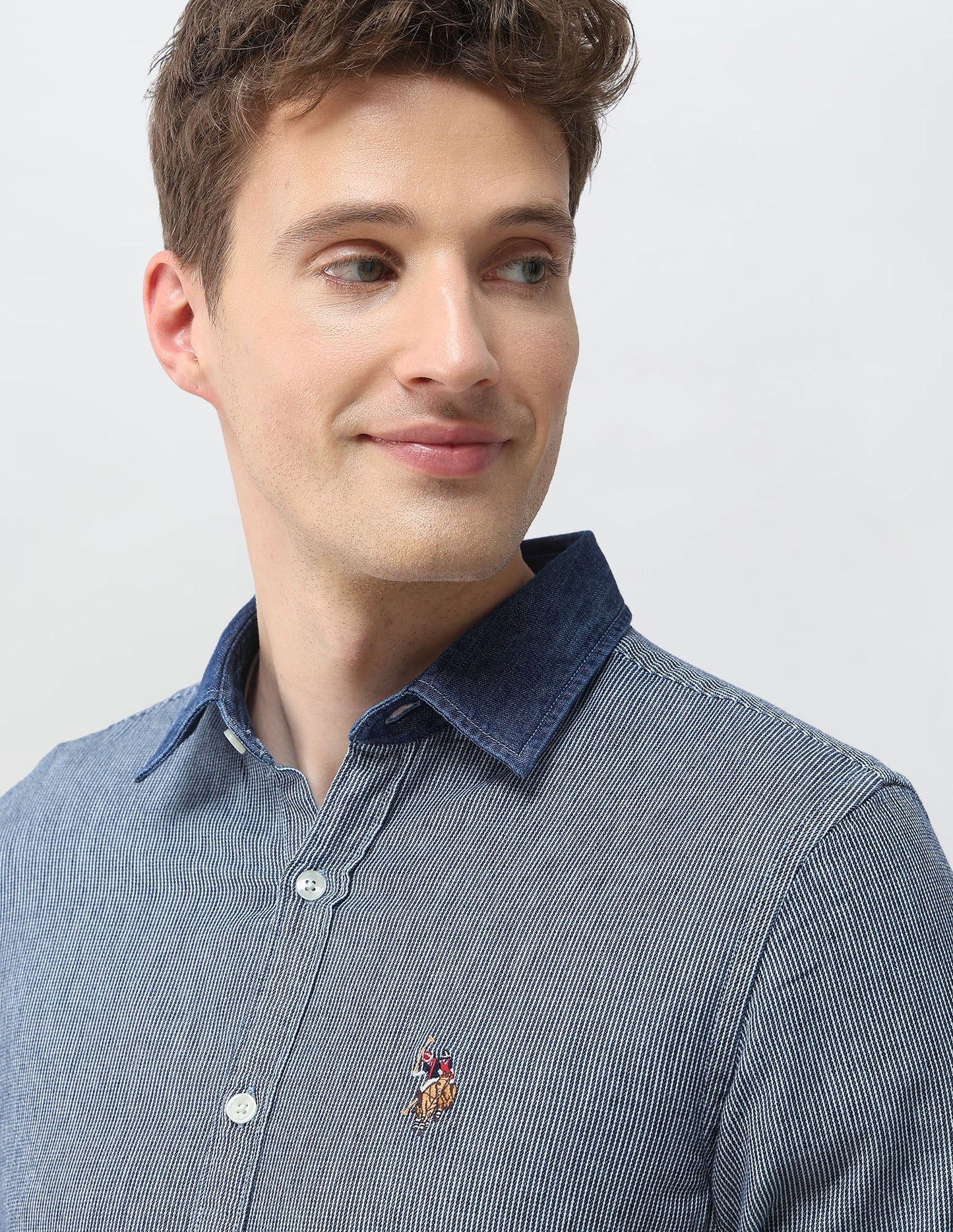 Vertical Striped Twill Shirt