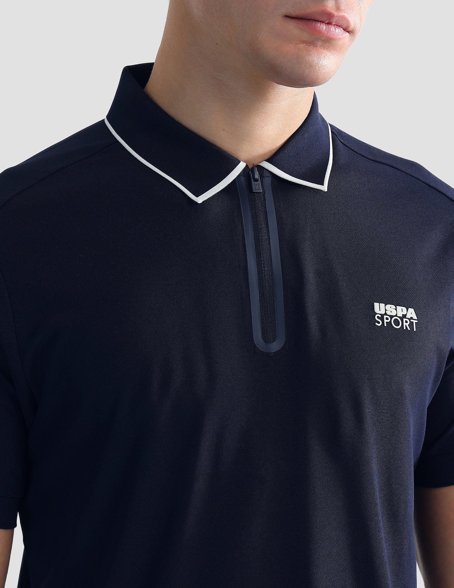 Solid Slim Fit Active Polo Shirt