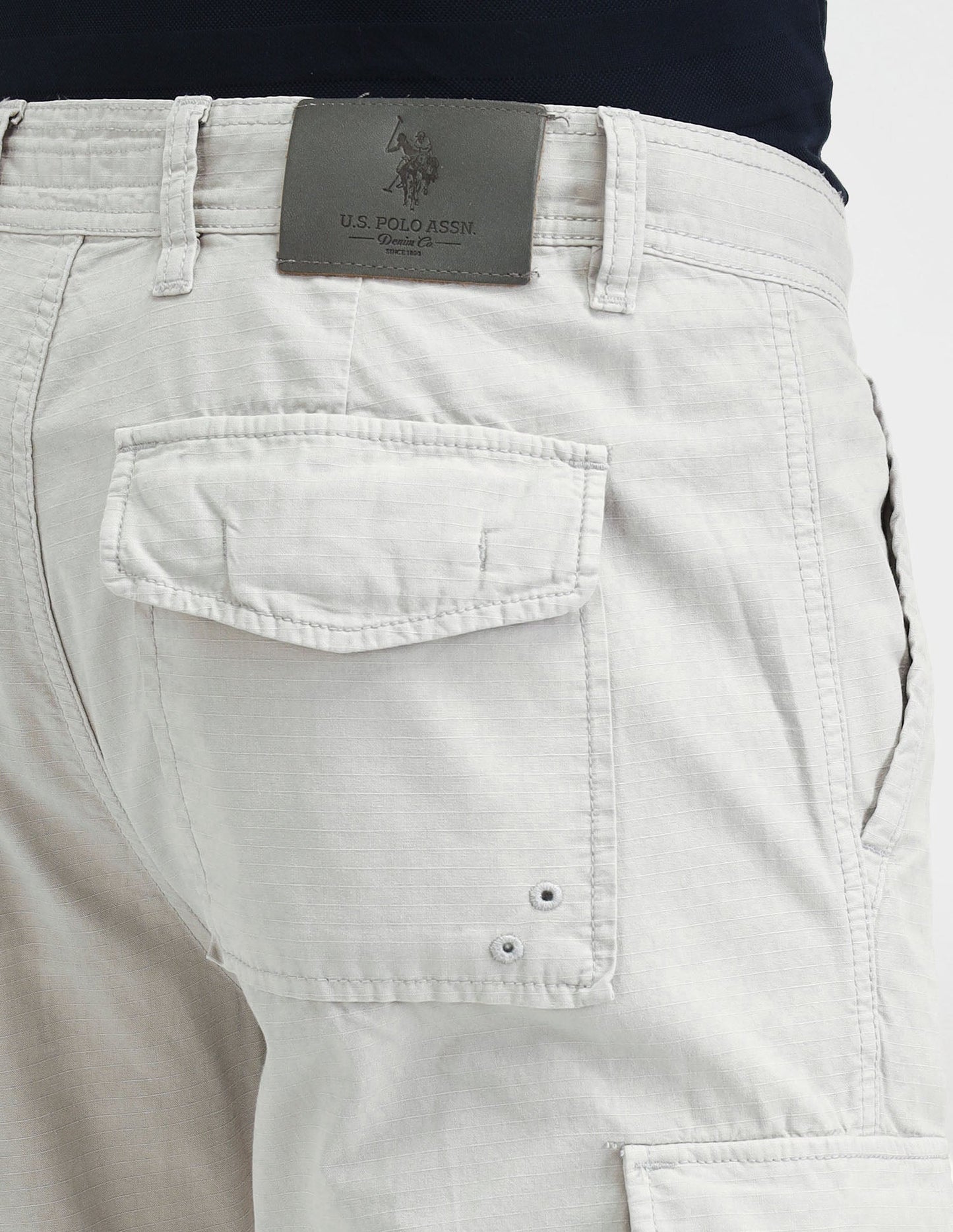 Straight Fit Textured Trousers