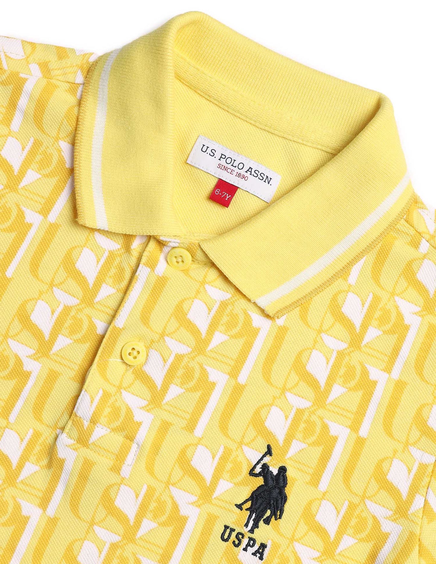 Boys All Over Printed Regular Fit Polo Shirt