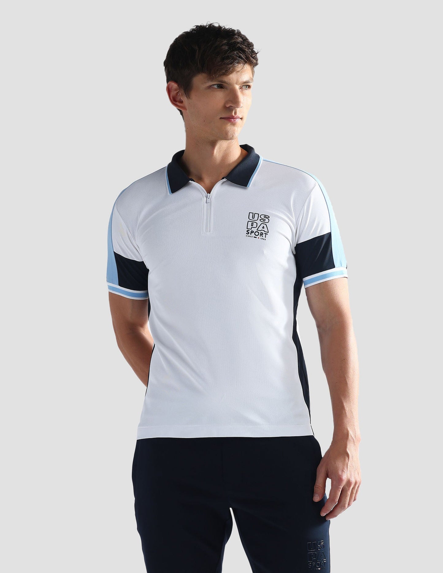 Colour Block Slim Polo Shirt