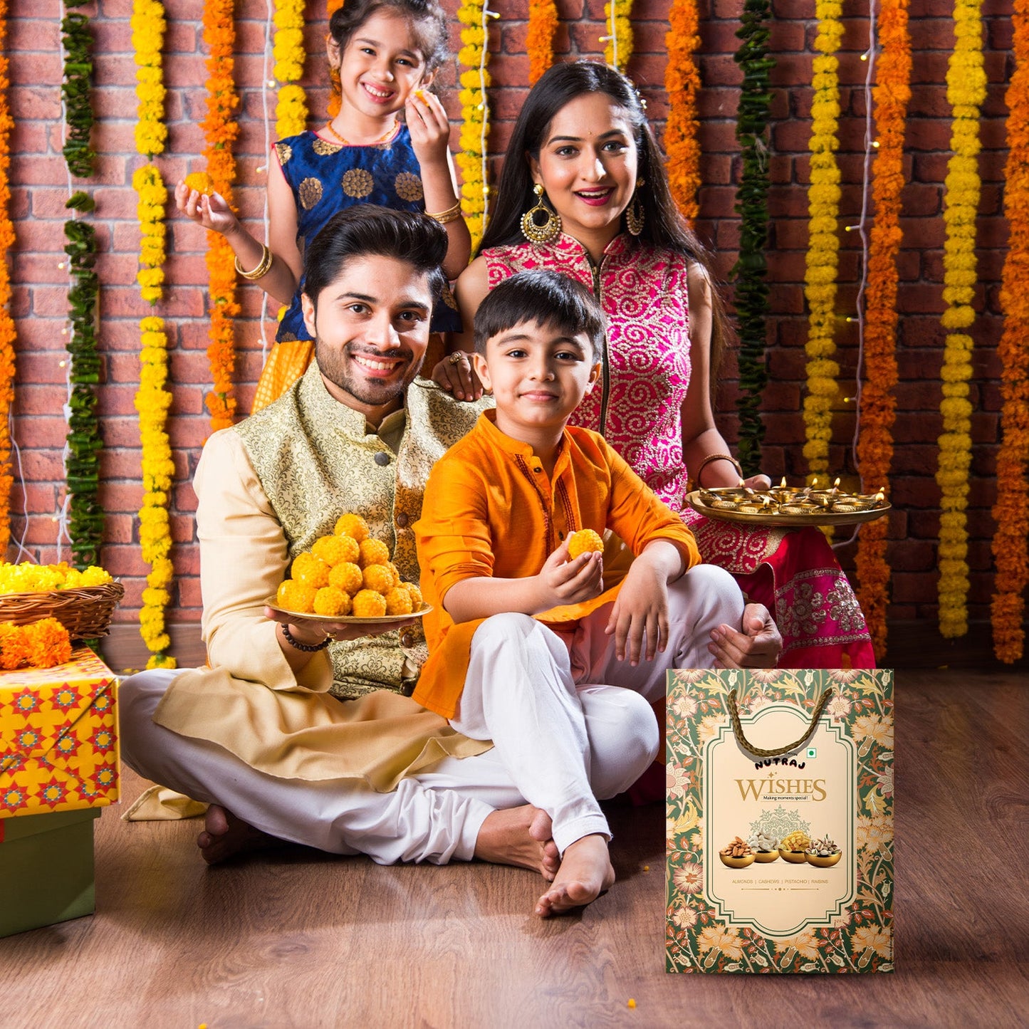 Nutraj Wishes Royal Blossom 600g Diwali Gift Hamper | GB-59
