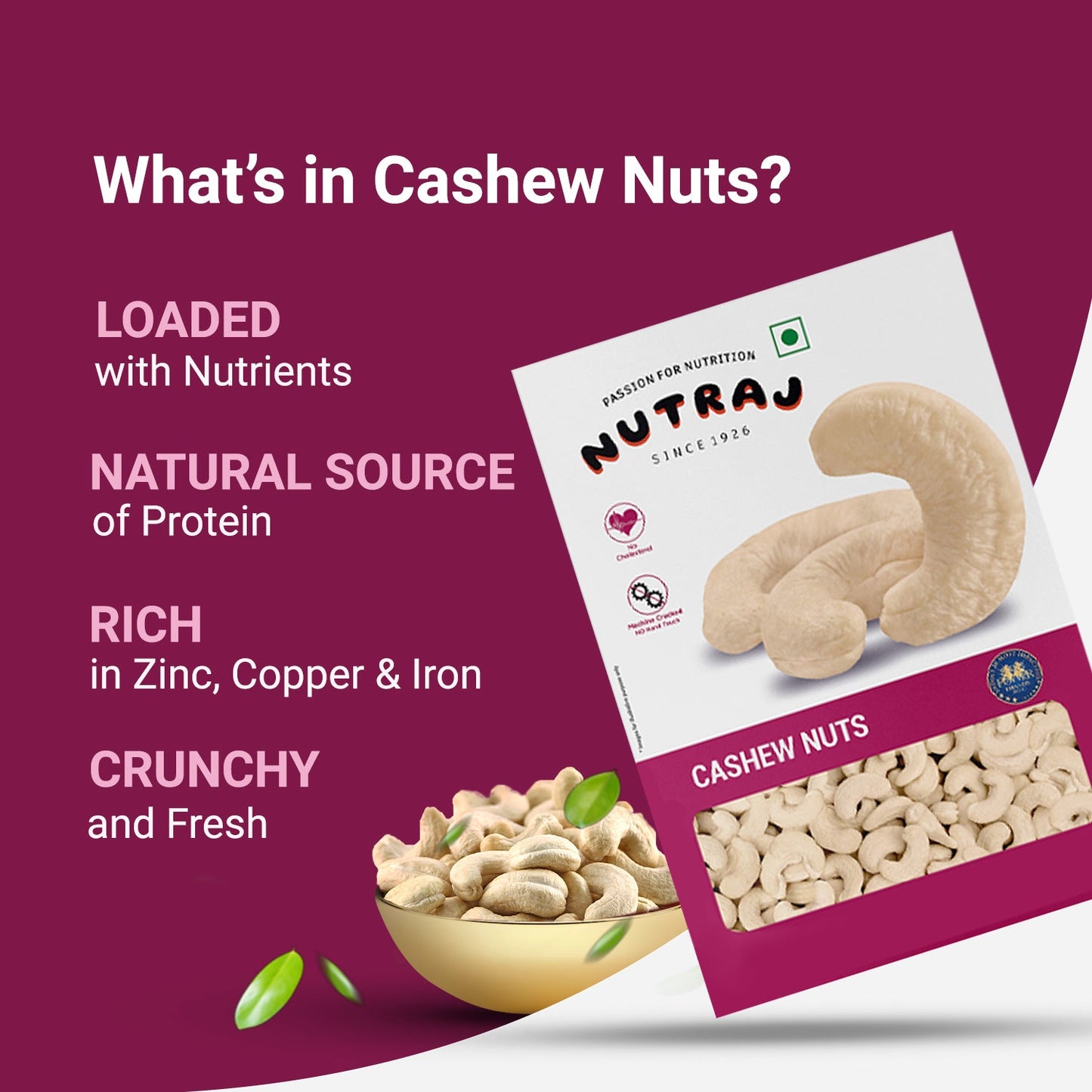 Nutraj Dry Fruits Combo 800g – Almonds, Cashews, Roasted Pista & Walnut Kernels (200g Each)