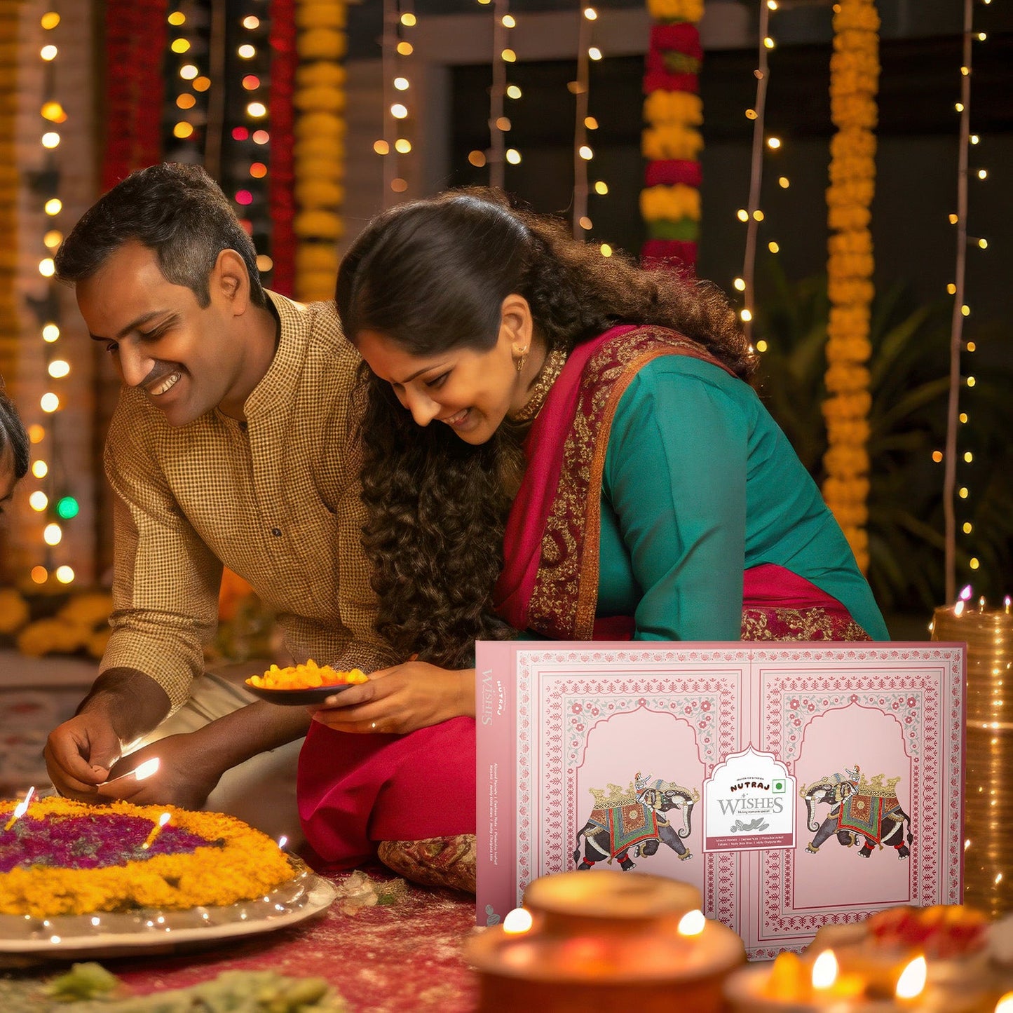 Nutraj Wishes Double Delight 1 Kg Diwali Gift Box | GB-88