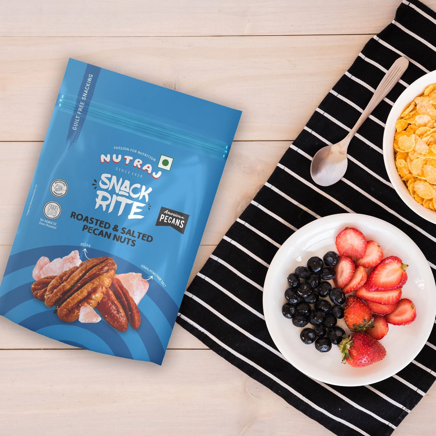 Nutraj Snackrite Roasted & Salted Pecan Nuts 40 g Pouch