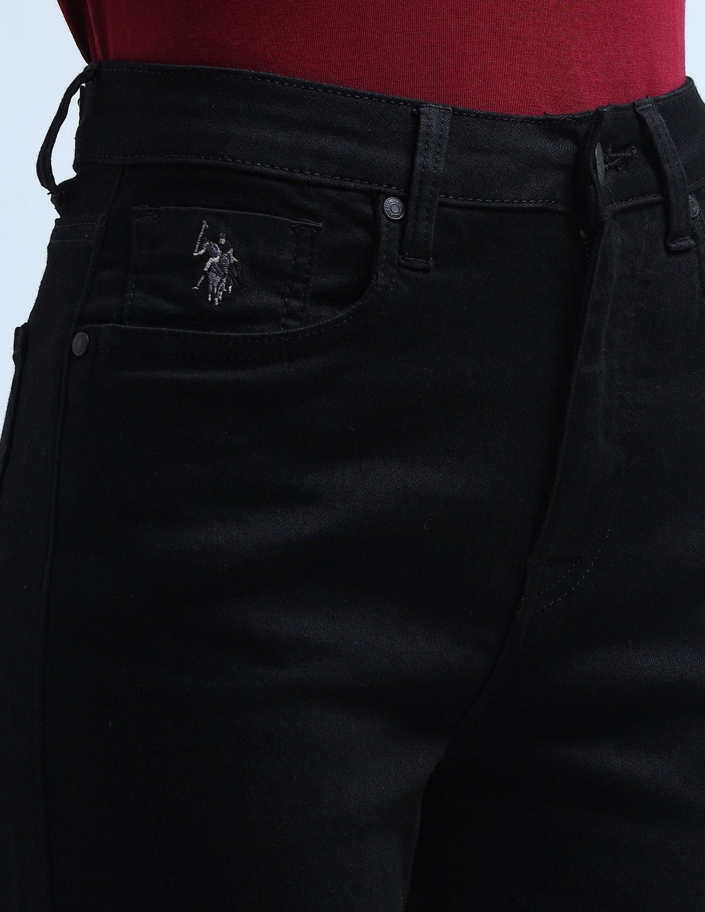High Rise Straight Fit Jeans
