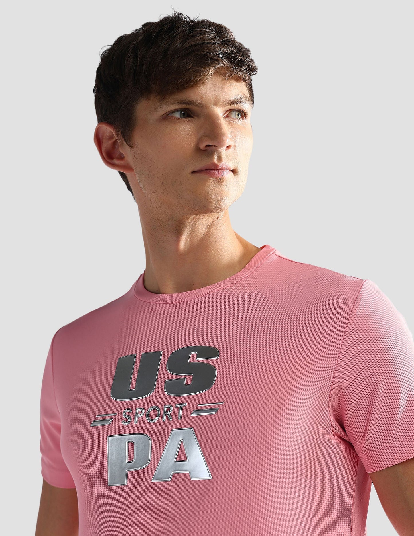 Brand Print Slim Fit Active T-Shirt