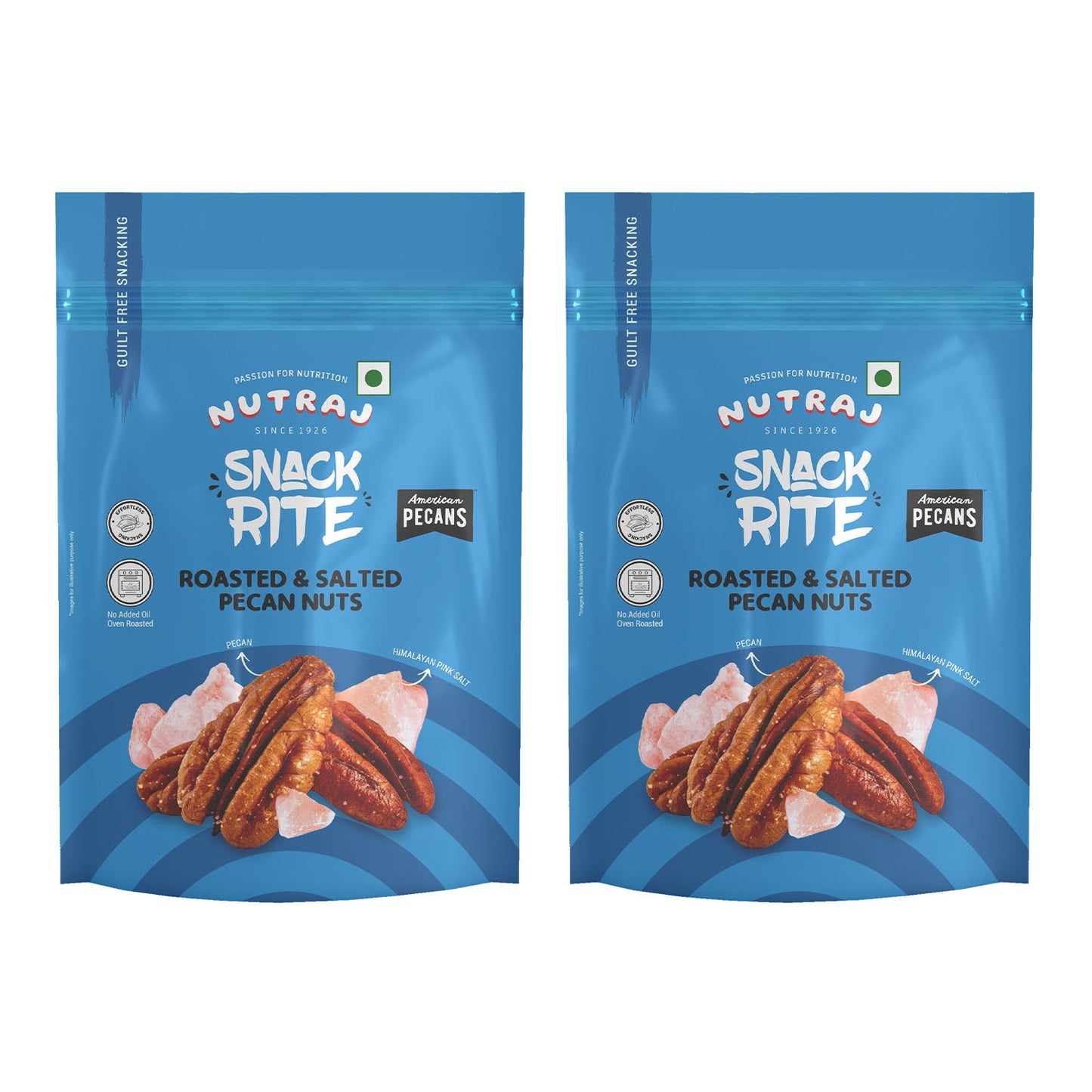 Nutraj Snackrite Roasted & Salted Pecan Nuts 40 g Pouch