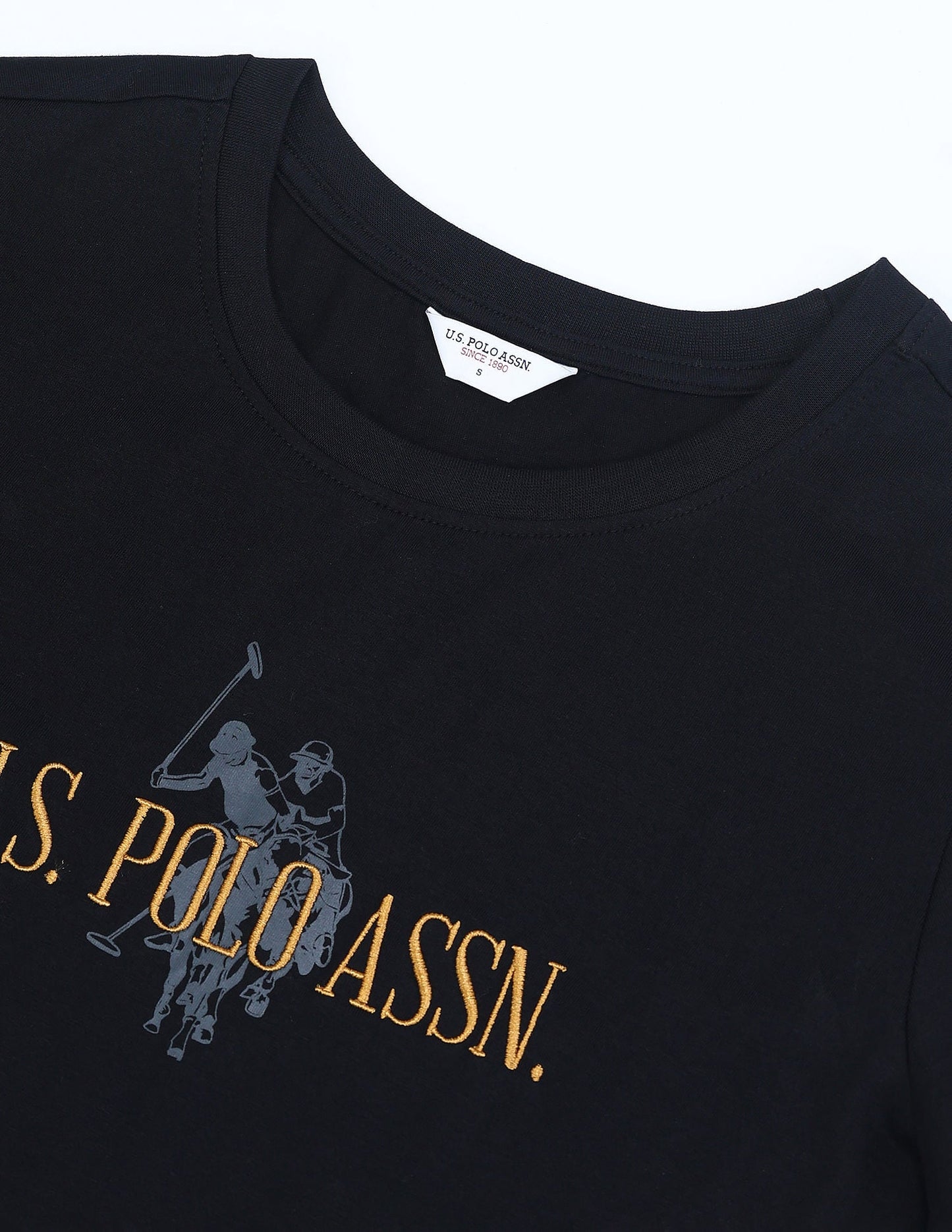 Brand Embroidered Regular Fit T-Shirt