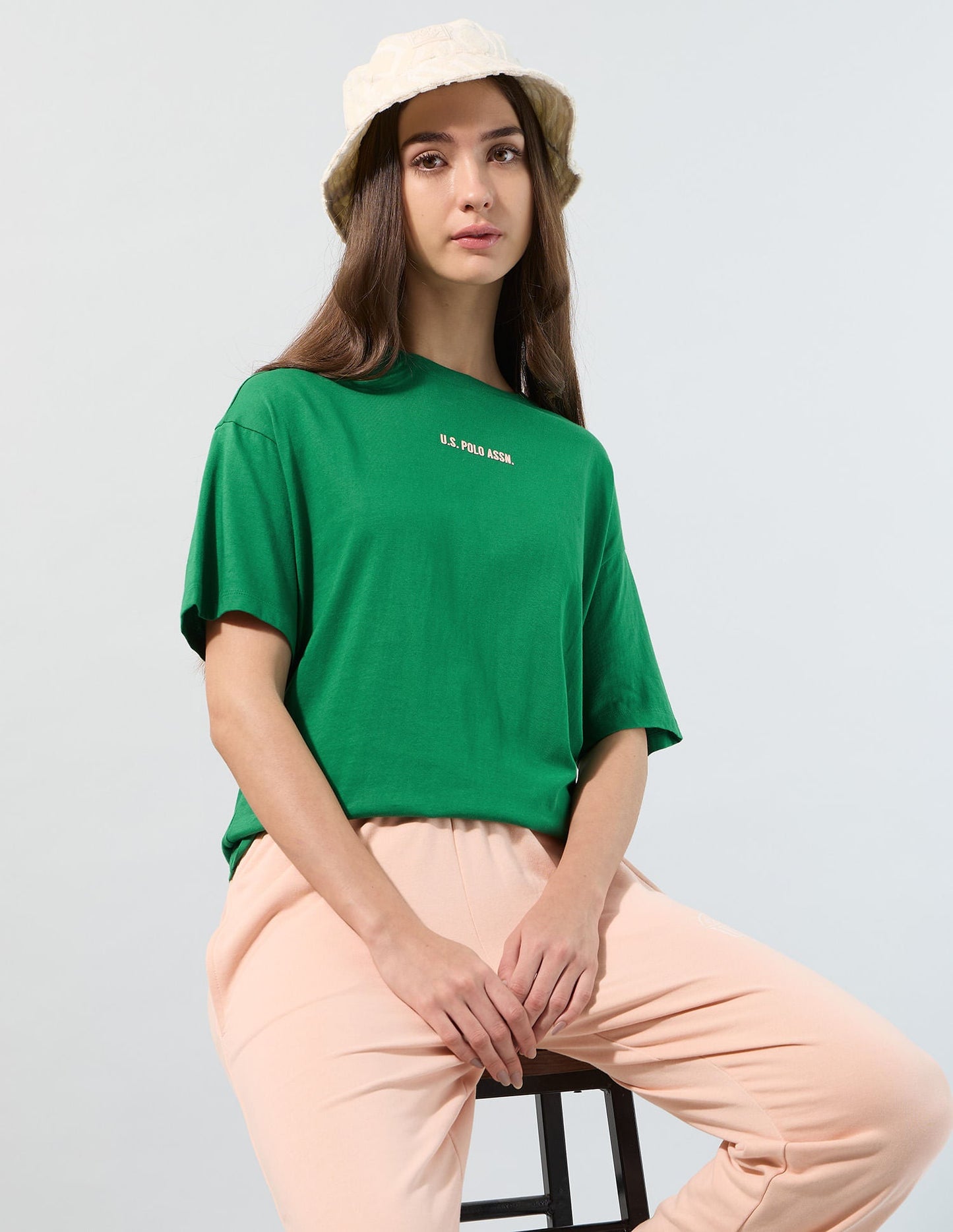 On The Go Brand Printed Boyfriend Fit T-Shirt