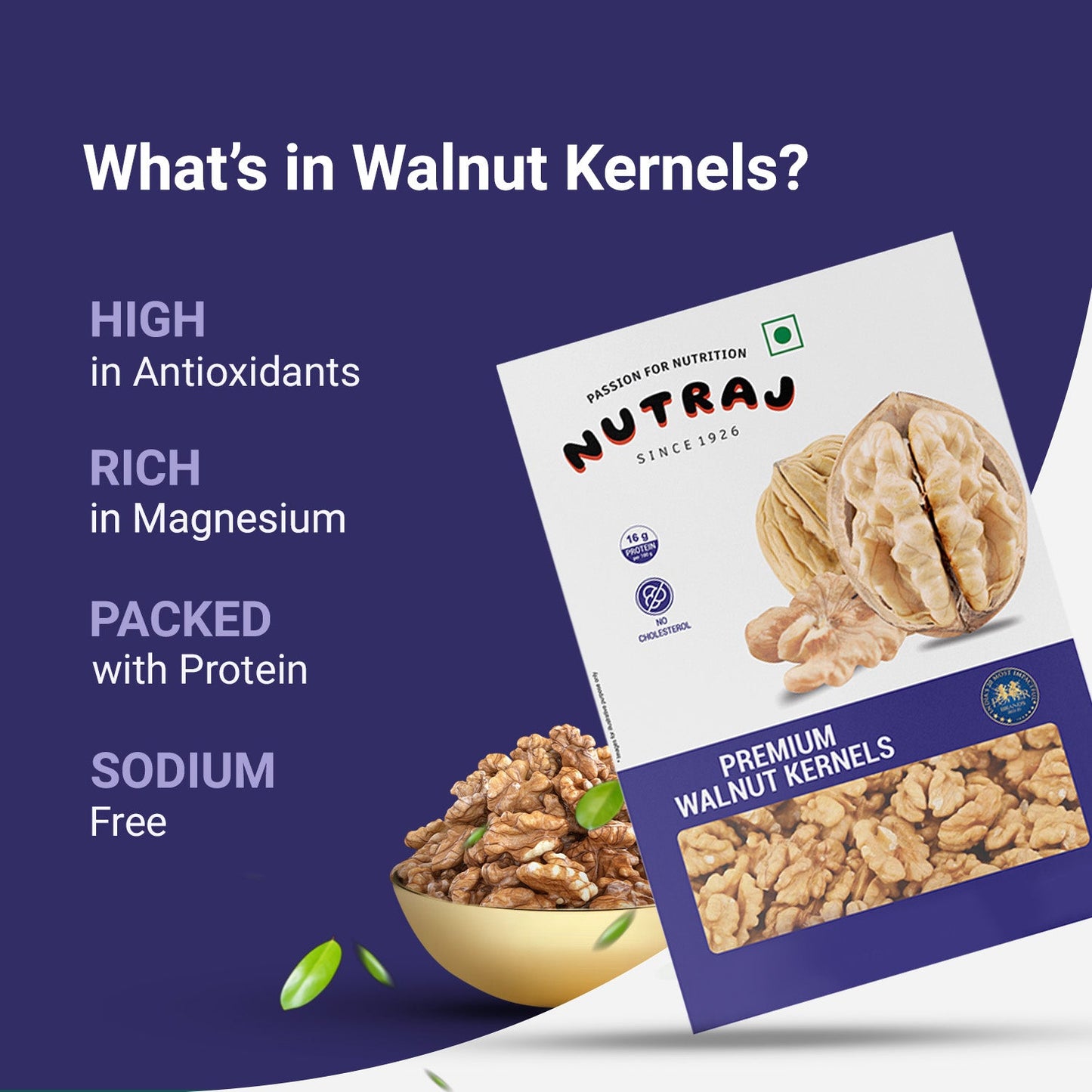 Nutraj Dry Fruits Combo 800g – Almonds, Cashews, Roasted Pista & Walnut Kernels (200g Each)