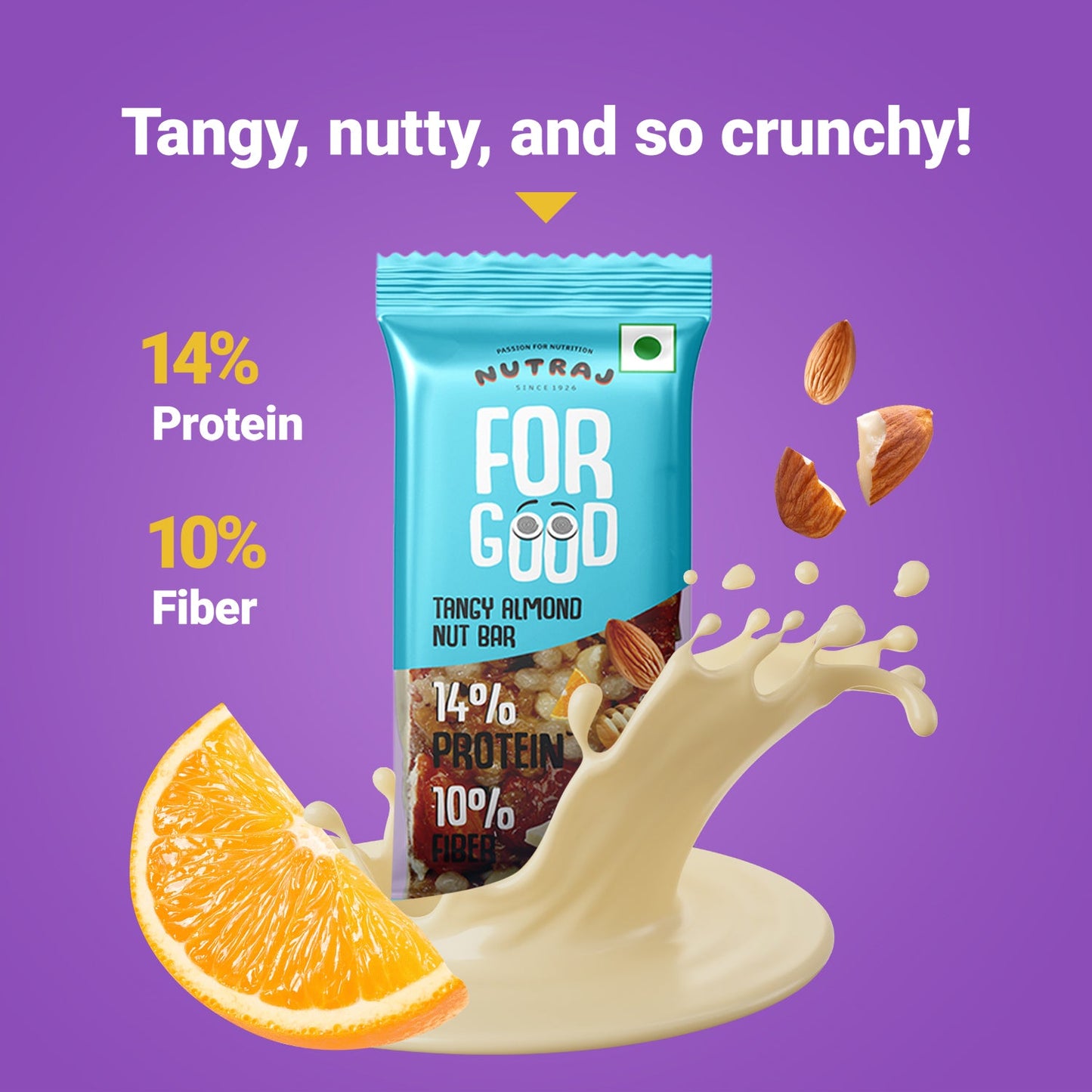 Nutraj For Good Daily Nutrition Protein Energy Nut Bar 100g (25g x 4 Bars)