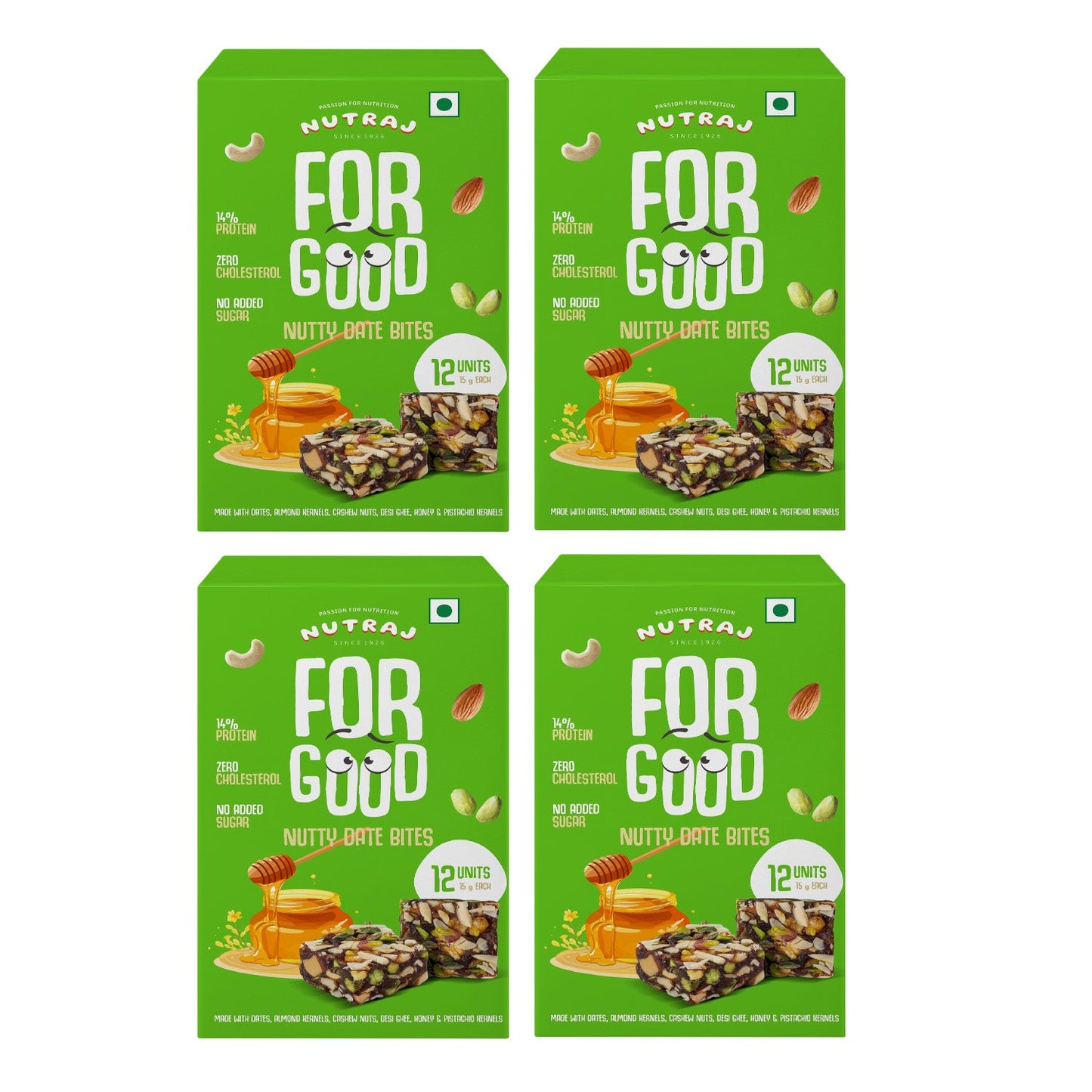 Nutraj For Good Nutty Date Bites 180g (15g x 12 Pieces) - Bundle Store