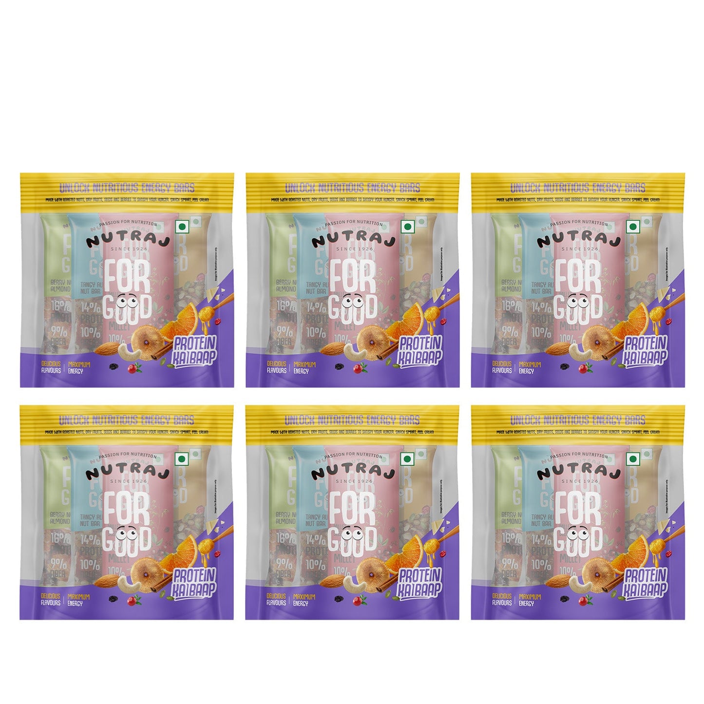 Nutraj For Good Daily Nutrition Protein Energy Nut Bar 100g (25g x 4 Bars)