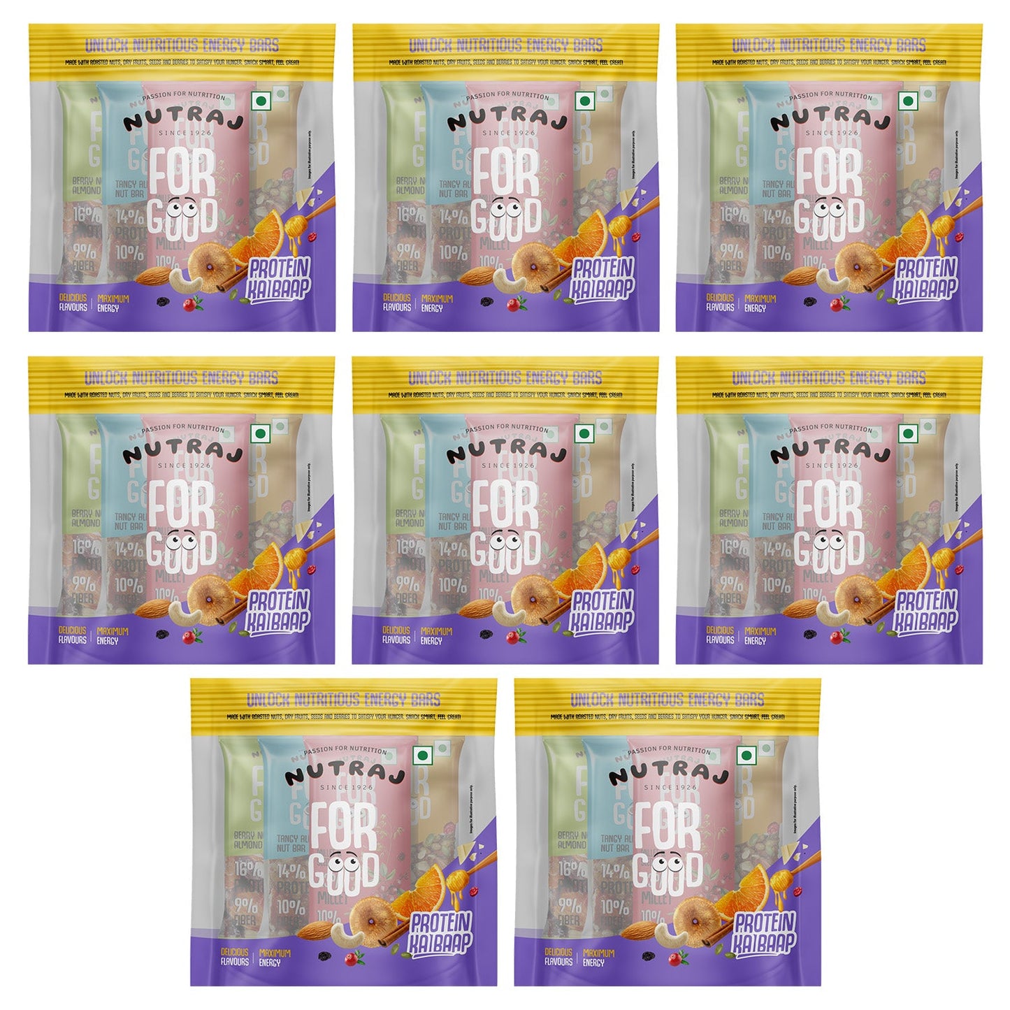 Nutraj For Good Daily Nutrition Protein Energy Nut Bar 100g (25g x 4 Bars)
