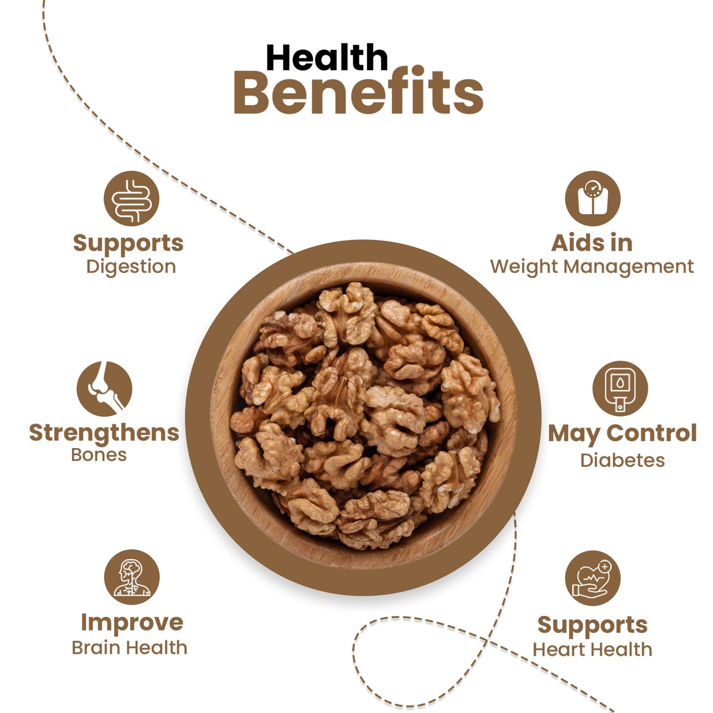 Nutraj Brown Halves Walnut (Akhrot Giri) 250gm