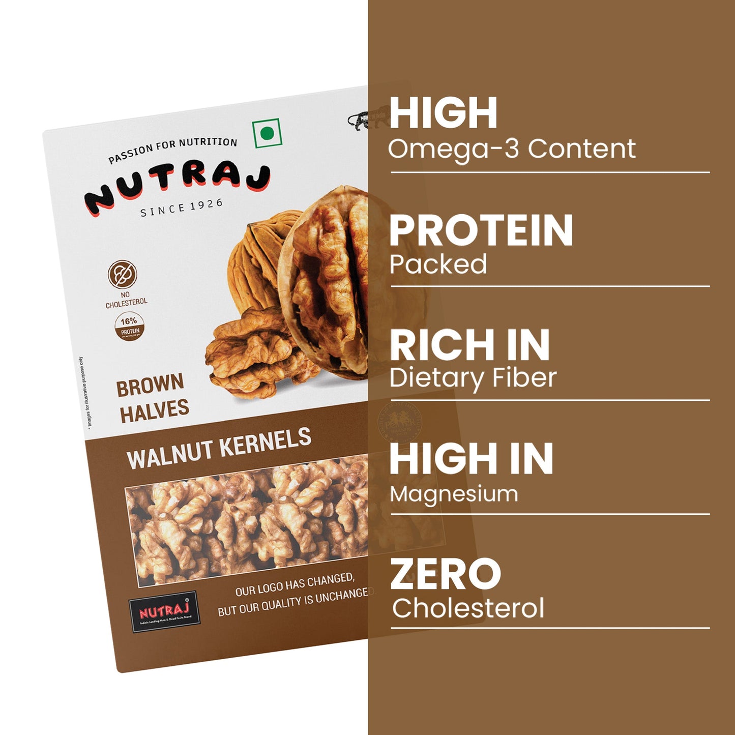 Nutraj Brown Halves Walnut (Akhrot Giri) 250gm