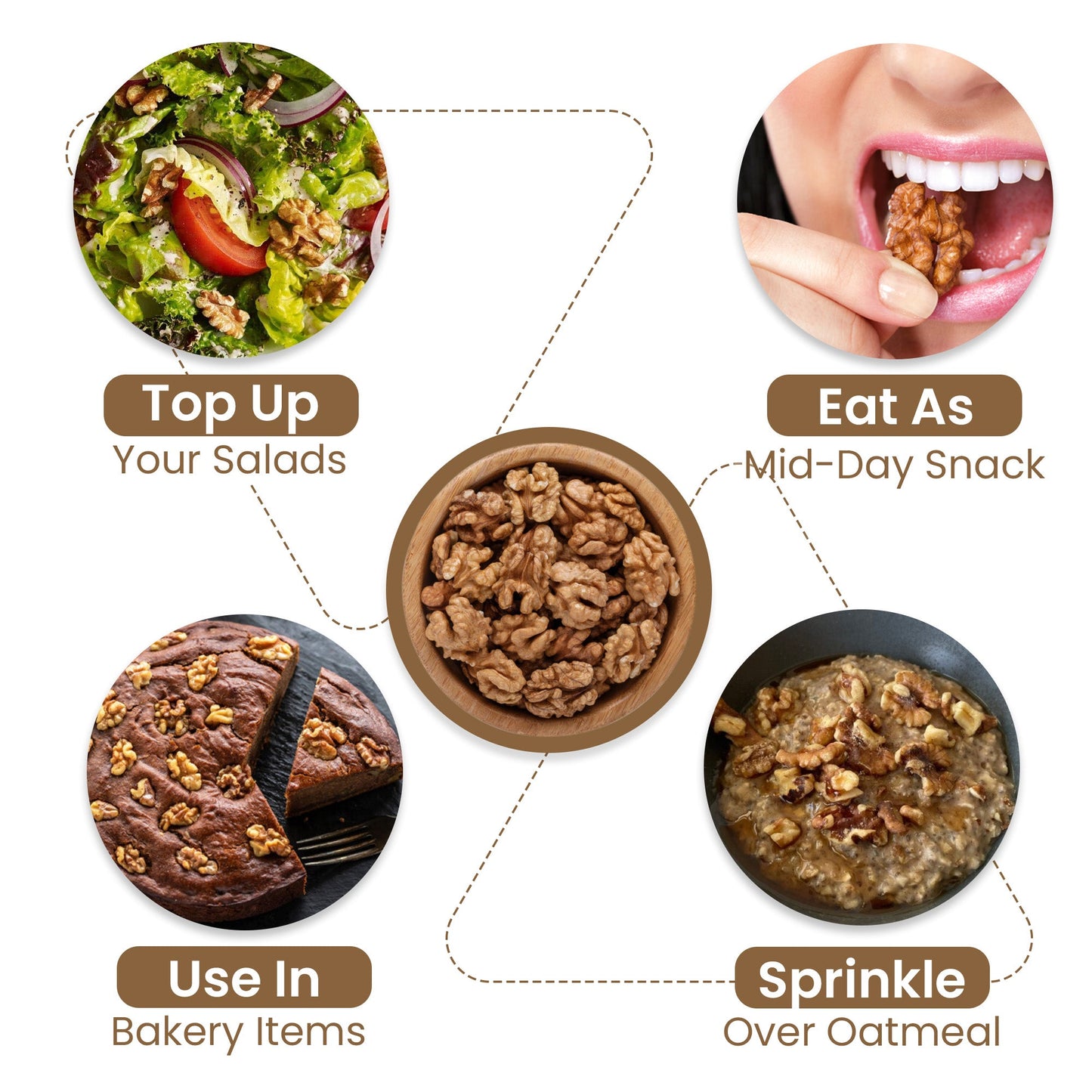 Nutraj Brown Halves Walnut (Akhrot Giri) 250gm