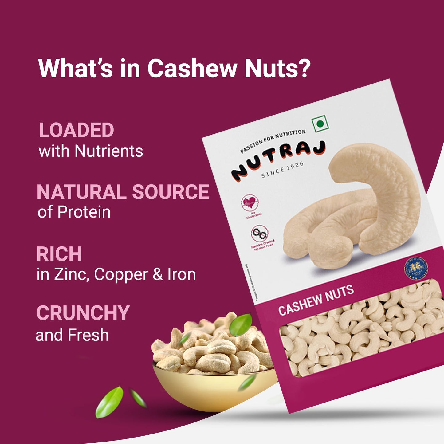 Nutraj Dry Fruits Combo 400g – Cashews and Raisins 200g Each