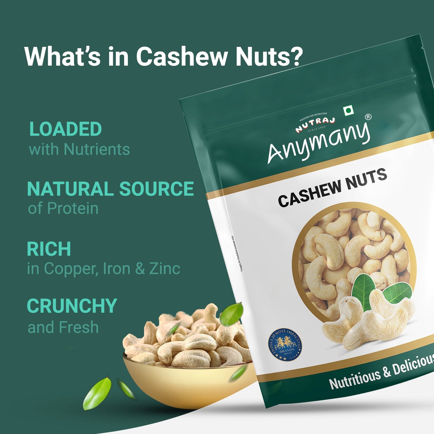 Nutraj Dry Fruits Combo 1 Kg - Cashews and Round Raisins 500g each