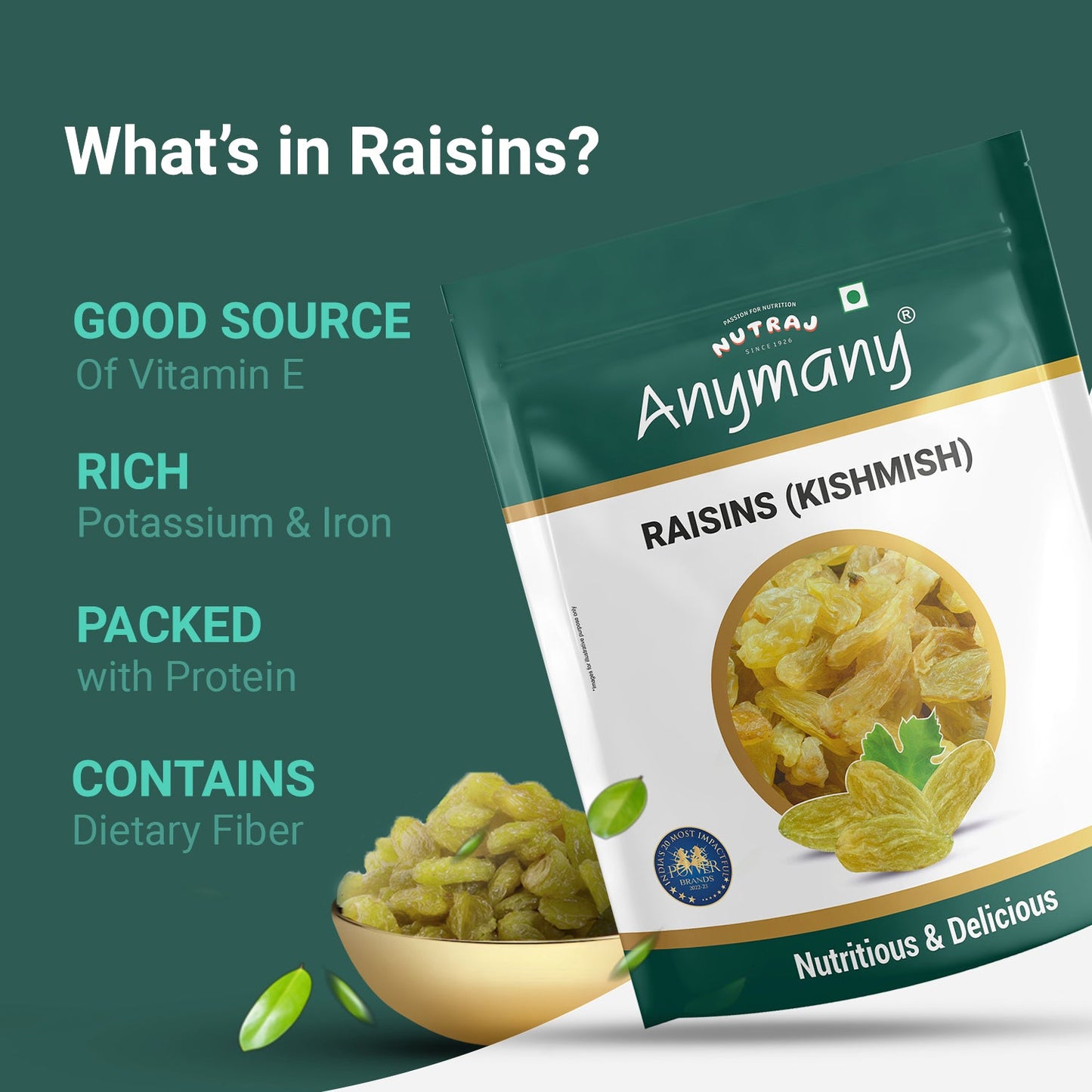 Nutraj Dry Fruits Combo 1 Kg - Cashews and Raisins 500g each