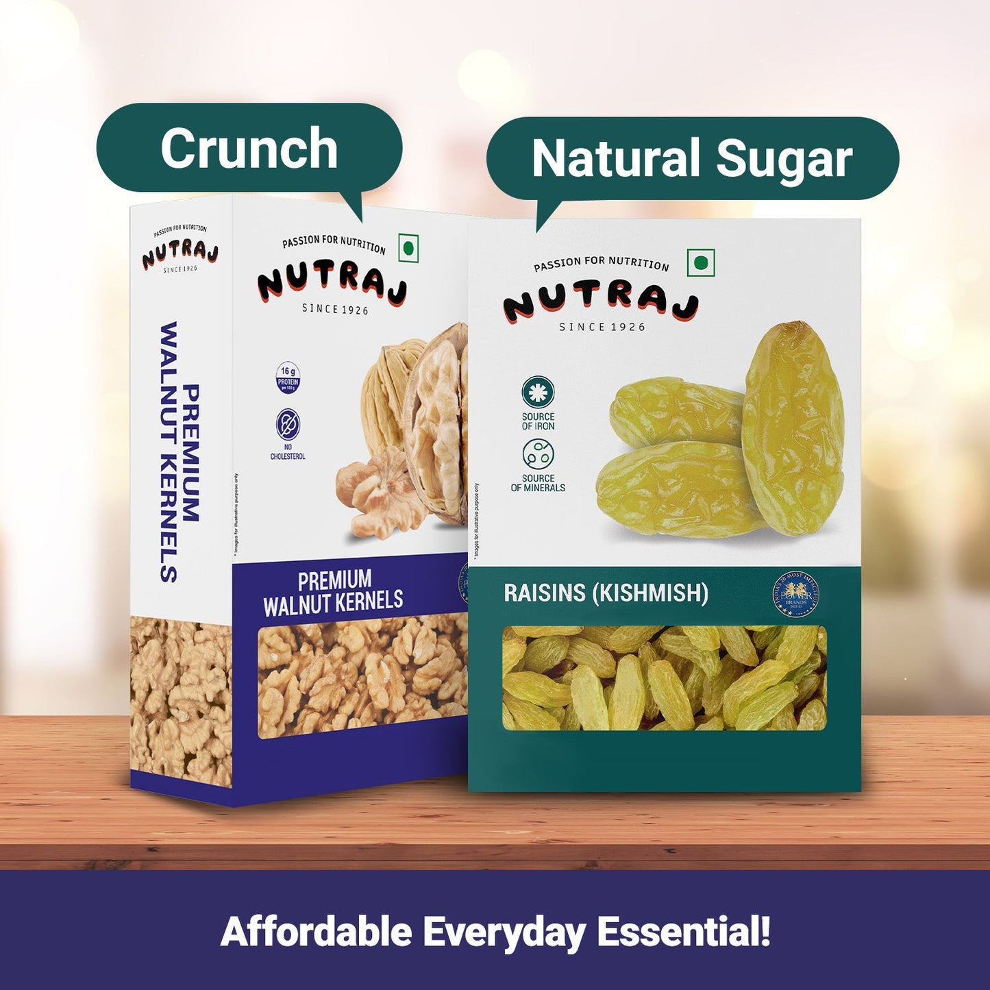 Nutraj Dry Fruits Combo 400g – Raisins and Walnut Kernels 200g Each