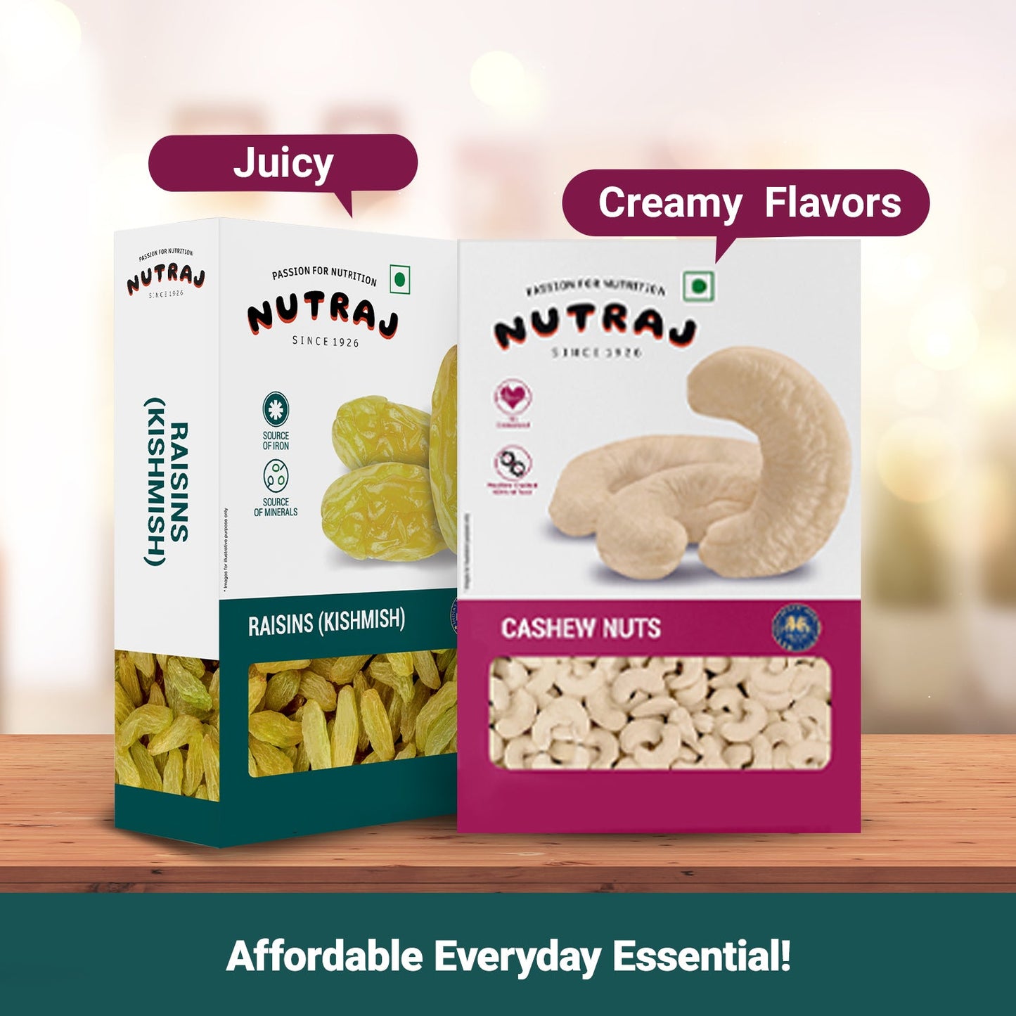 Nutraj Dry Fruits Combo 400g – Cashews and Raisins 200g Each
