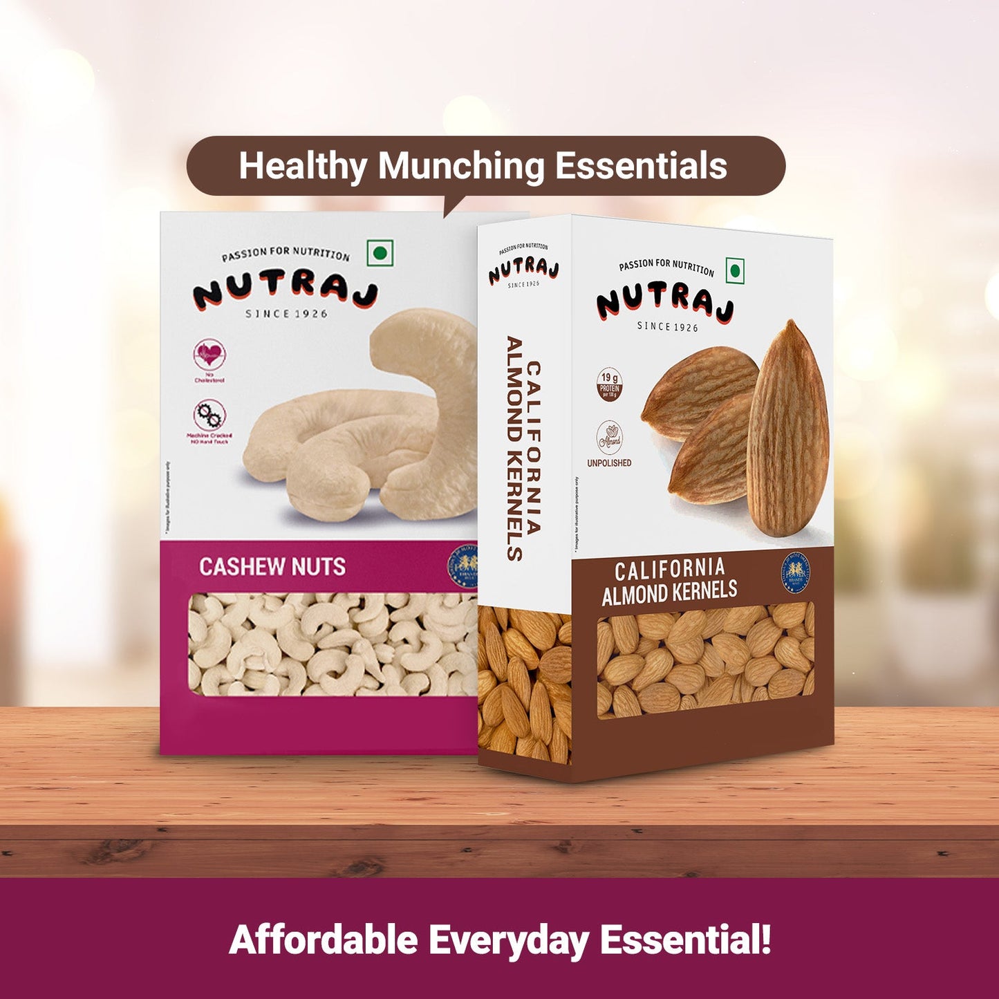 Nutraj Dry Fruits Combo 400g – California Almonds and Cashews 200g Each