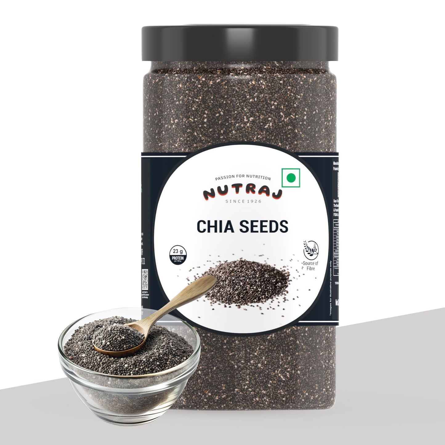 Nutraj Chia Seeds 500g Jar