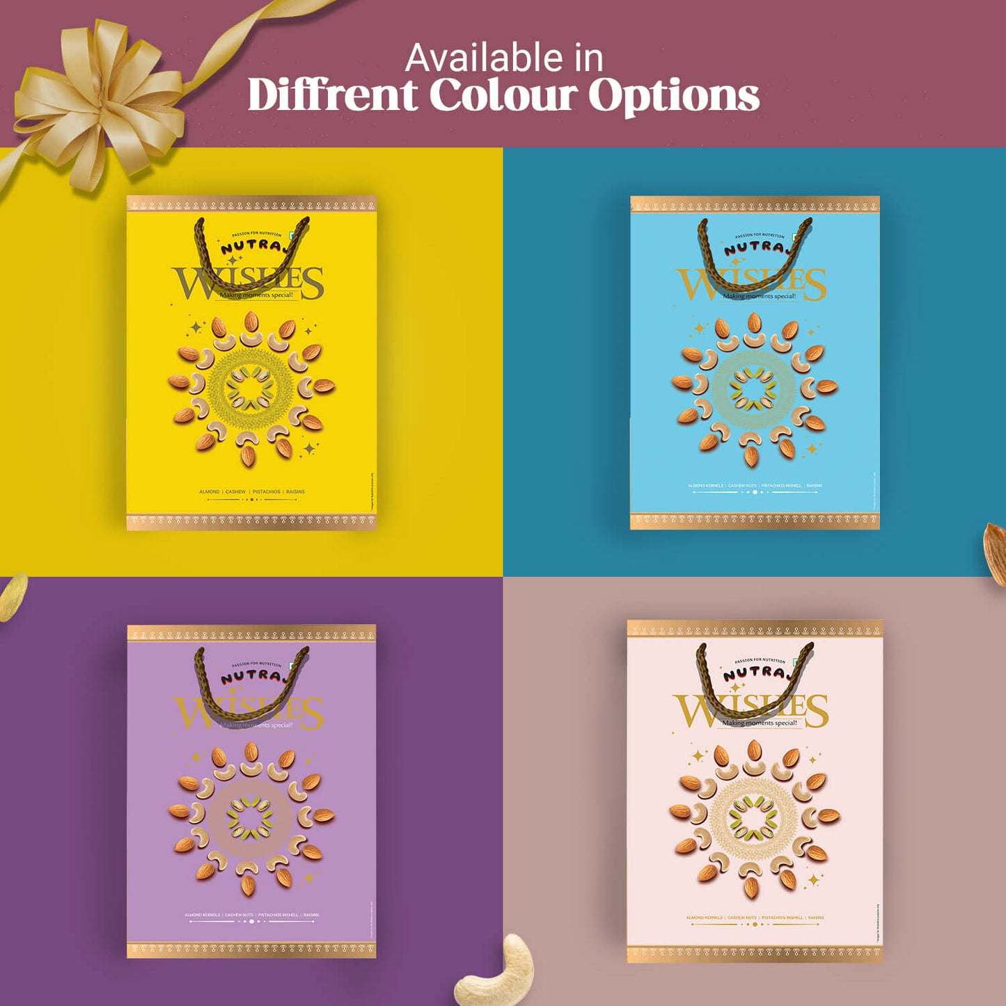 Nutraj Wishes Nutty Celebration Diwali Gift Box 300g | GB - 62
