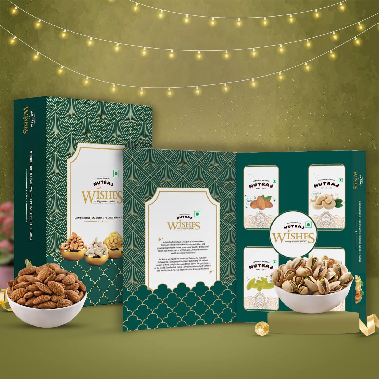 Nutraj Wishes Treasured Tales Gift Box 300g Diwali Gift Box | GB-84