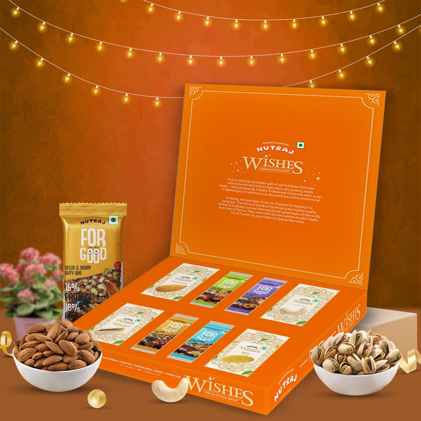 Nutraj Wishes Healthy Goodness Diwali Gift Box 500g | GB - 87