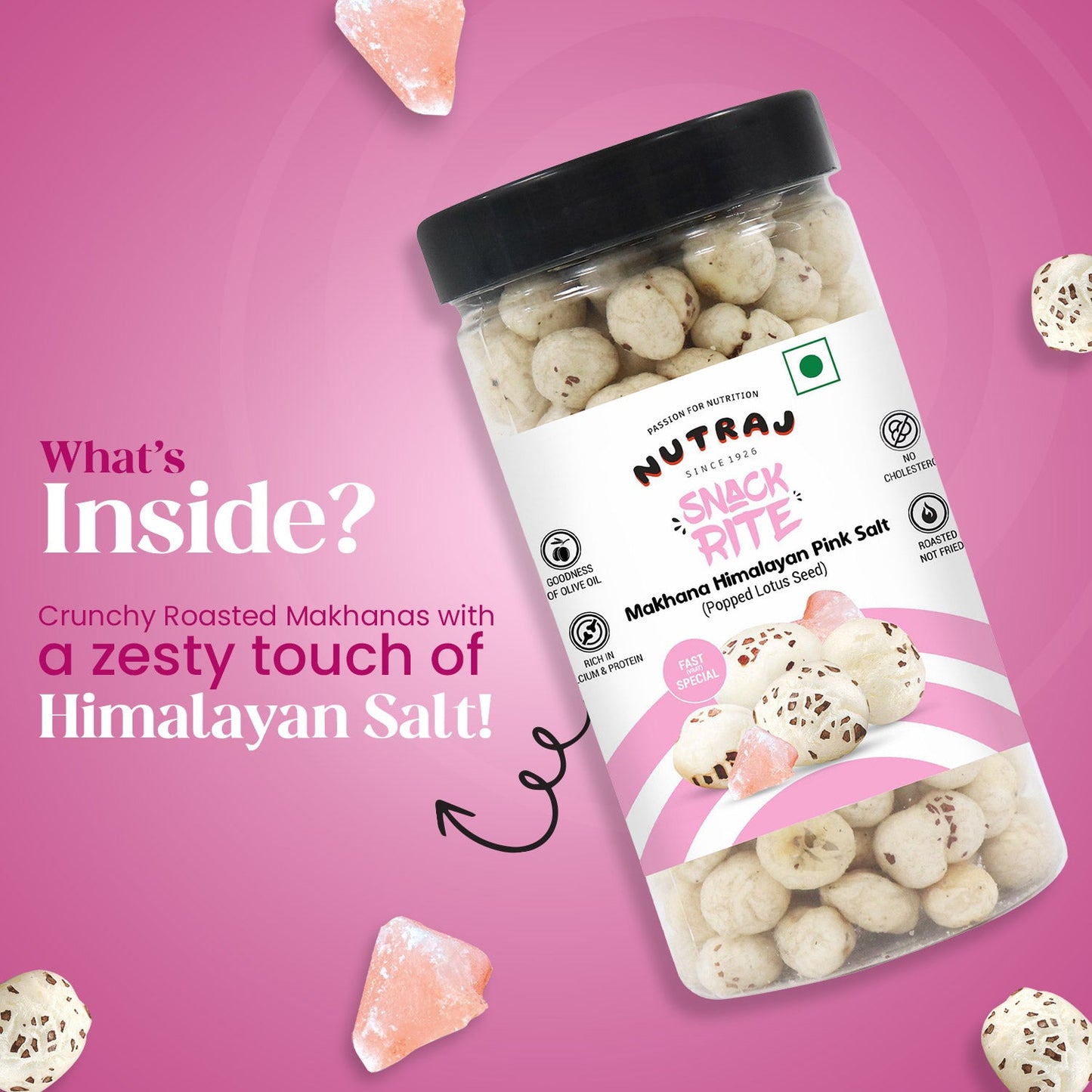 Nutraj Snackrite Makhana Himalayan Pink 70g