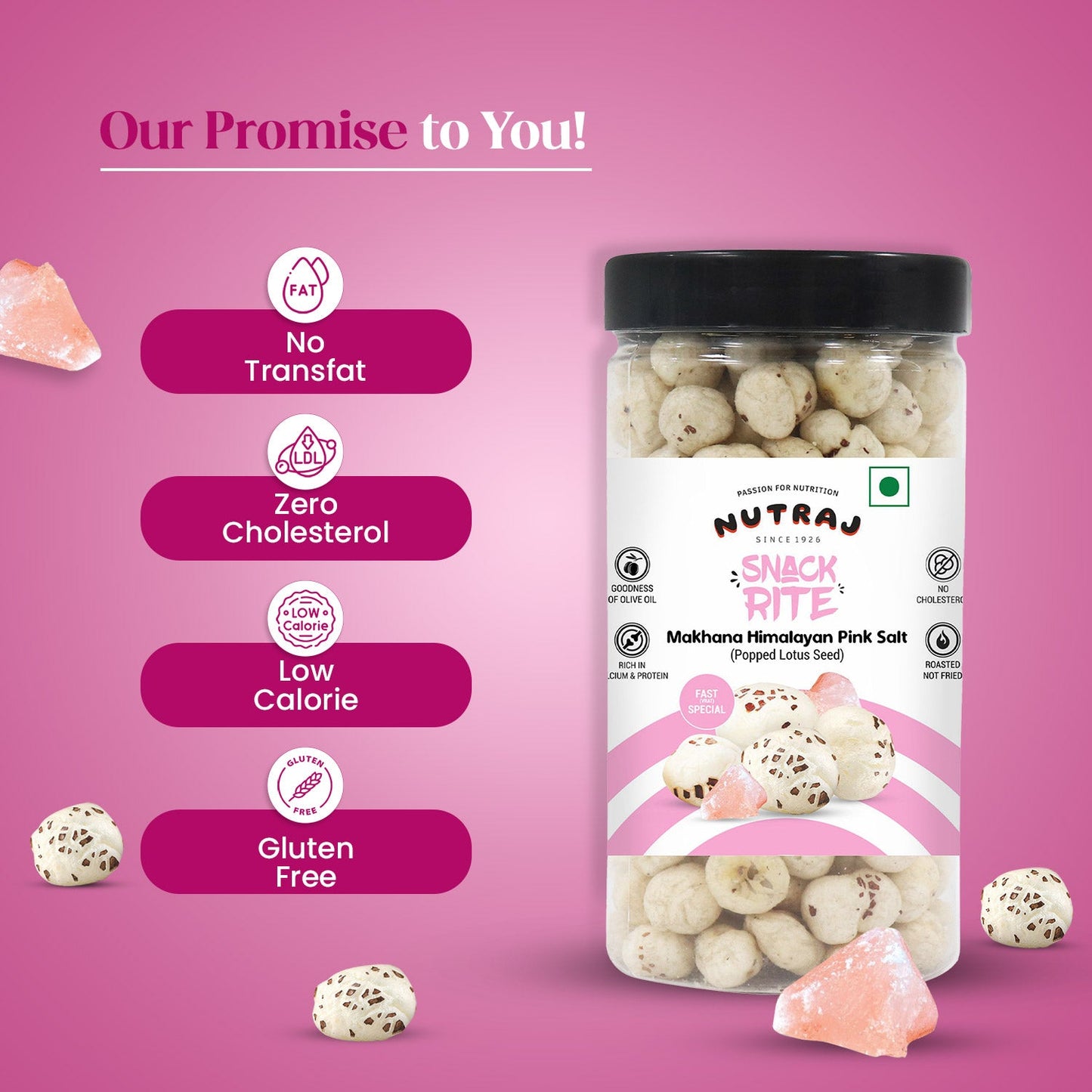 Nutraj Snackrite Makhana Himalayan Pink 70g