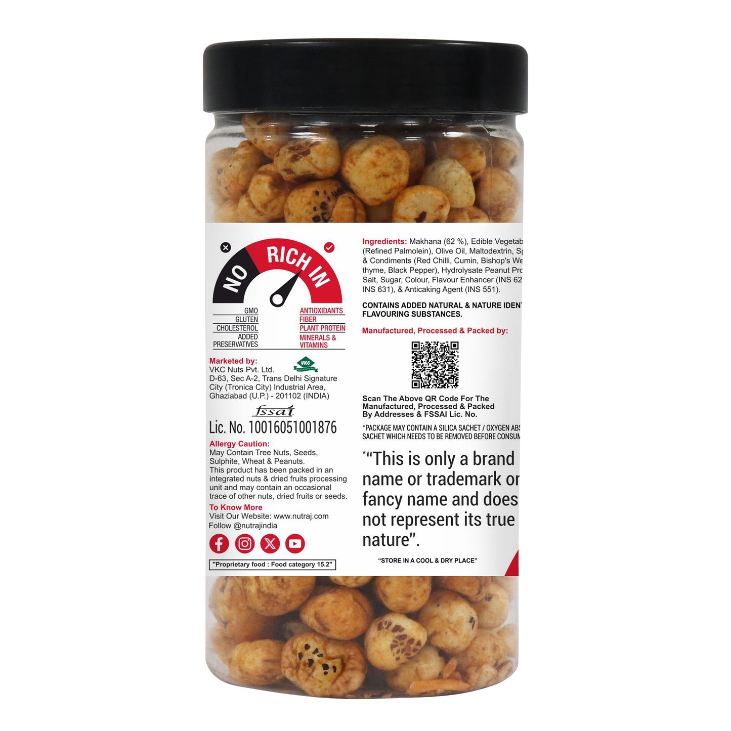 Nutraj Snackrite Makhana Peri Peri 70g