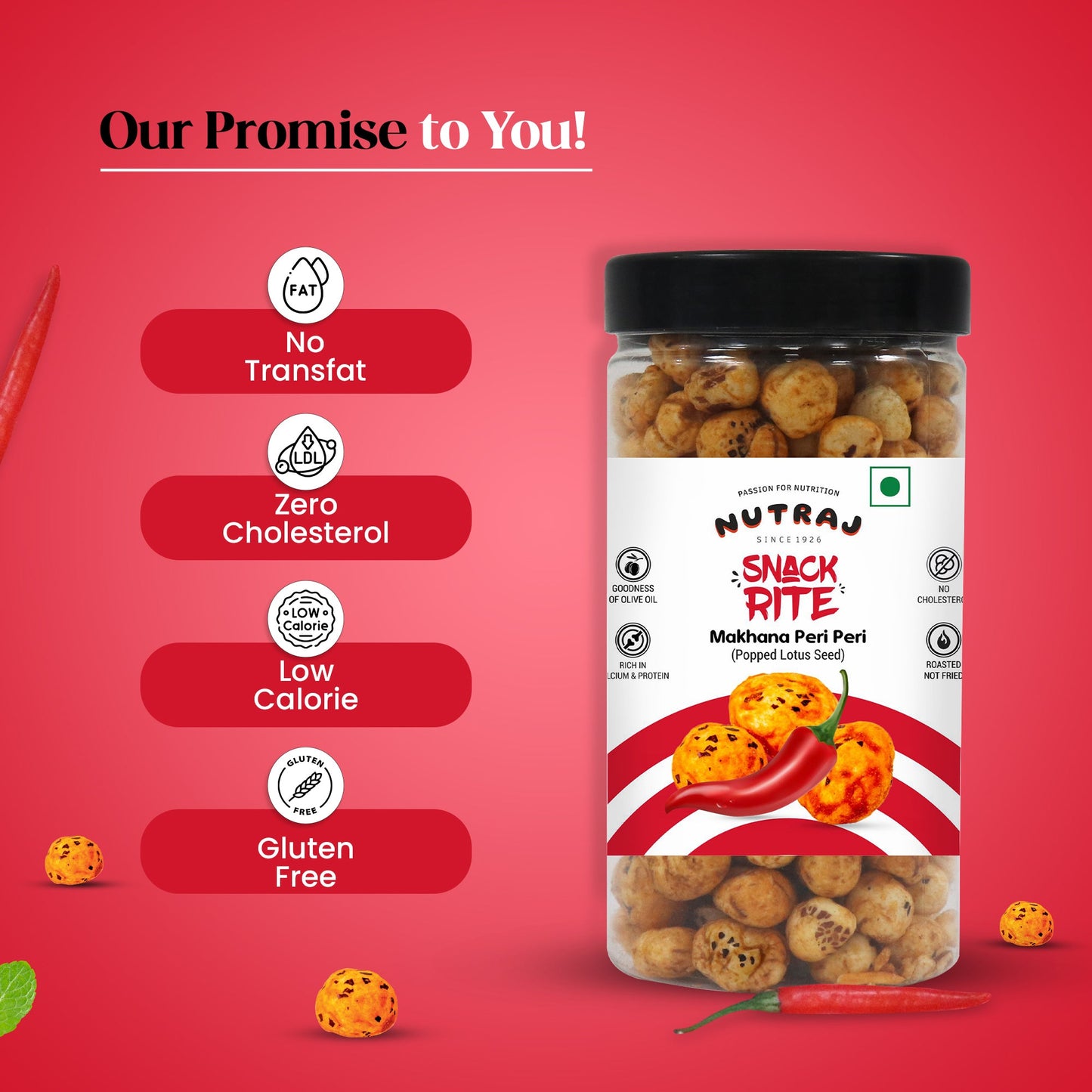 Nutraj Snackrite Makhana Peri Peri 70g