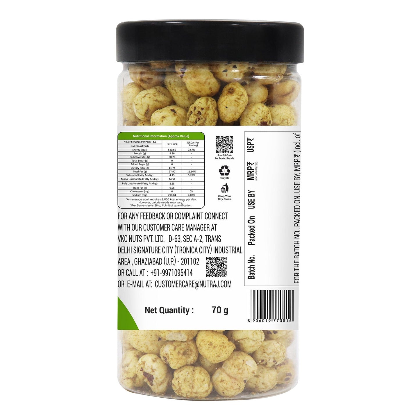 Nutraj Snackrite Roasted Makhana Pudina Chatka 70g