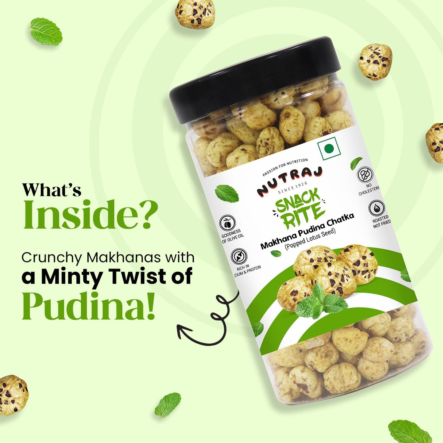 Nutraj Snackrite Roasted Makhana Pudina Chatka 70g