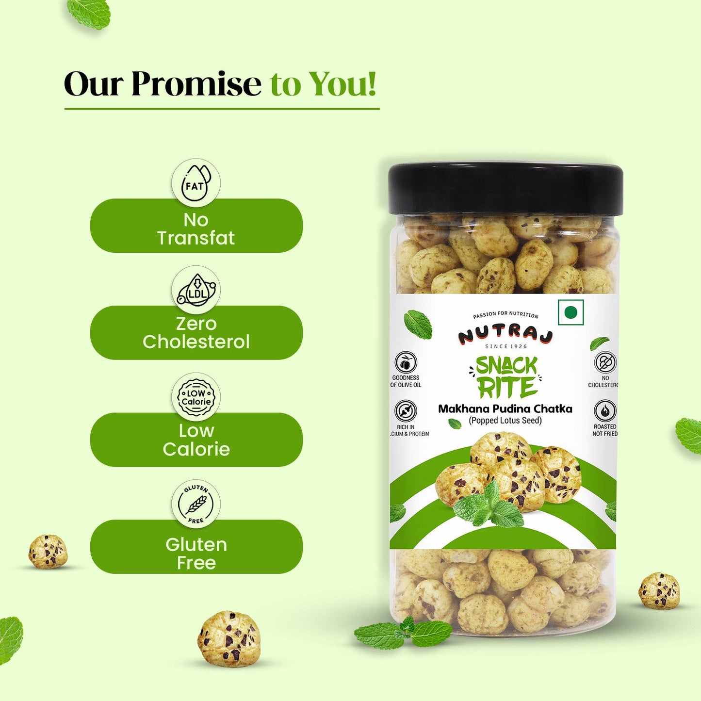 Nutraj Snackrite Roasted Makhana Pudina Chatka 70g
