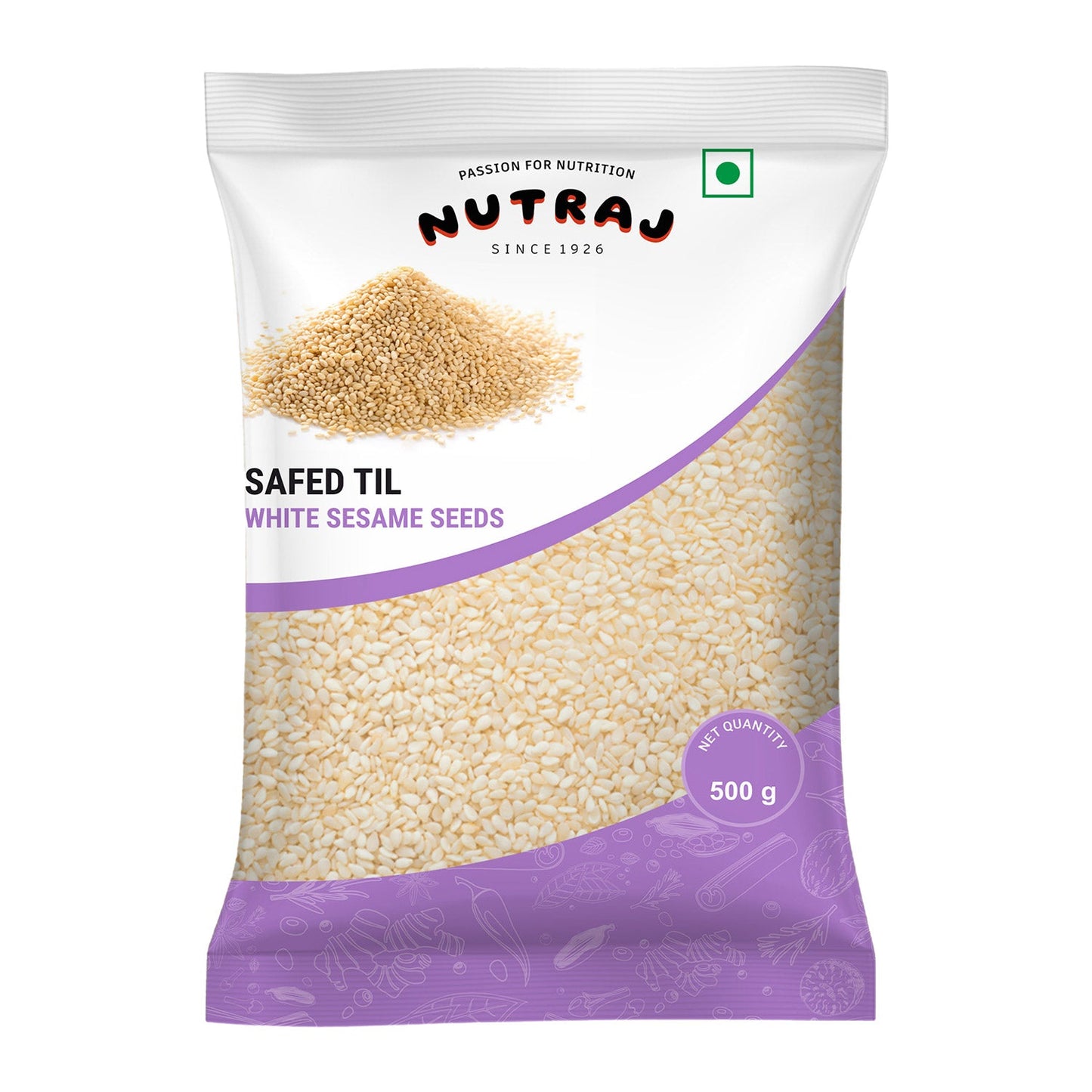 Nutraj Classic White Sesame Seeds (Safed Til) 500g