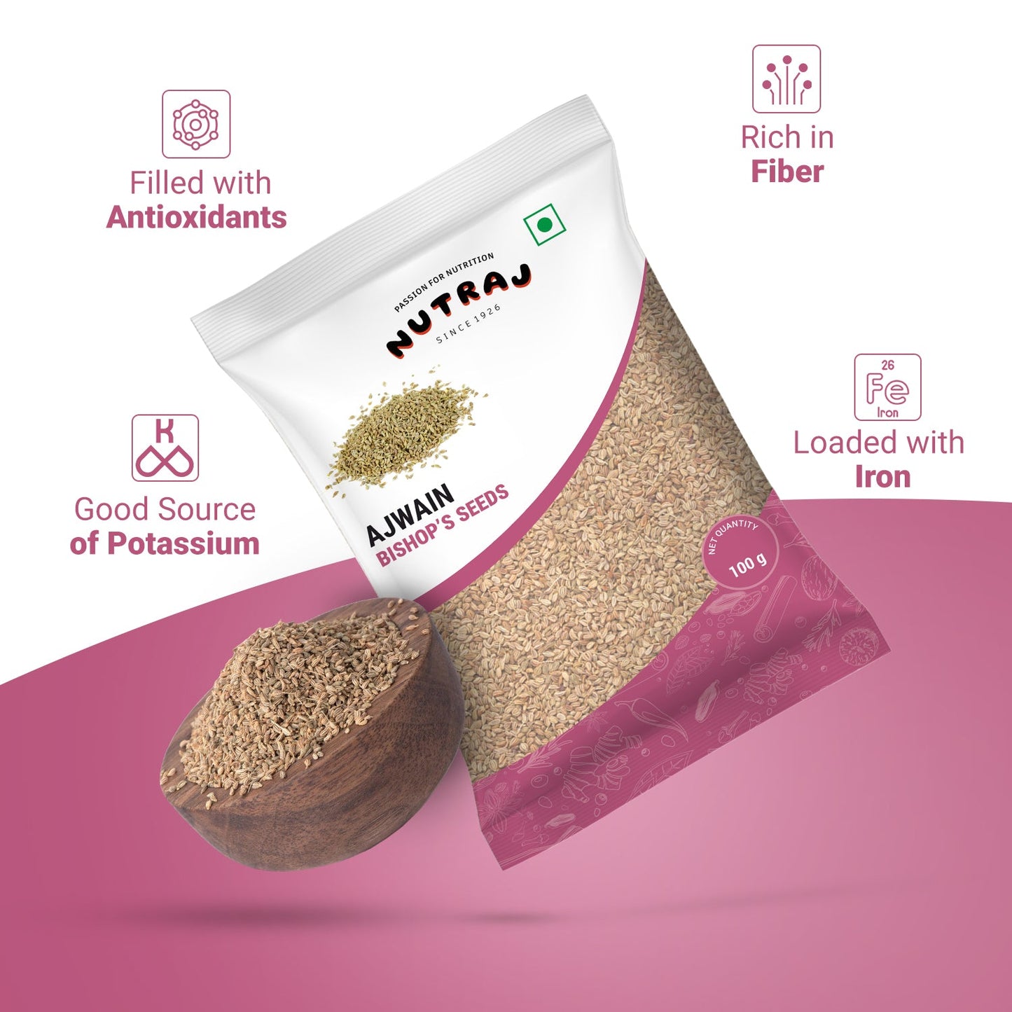 Nutraj Ajwain (Bishop's Seeds) 100g