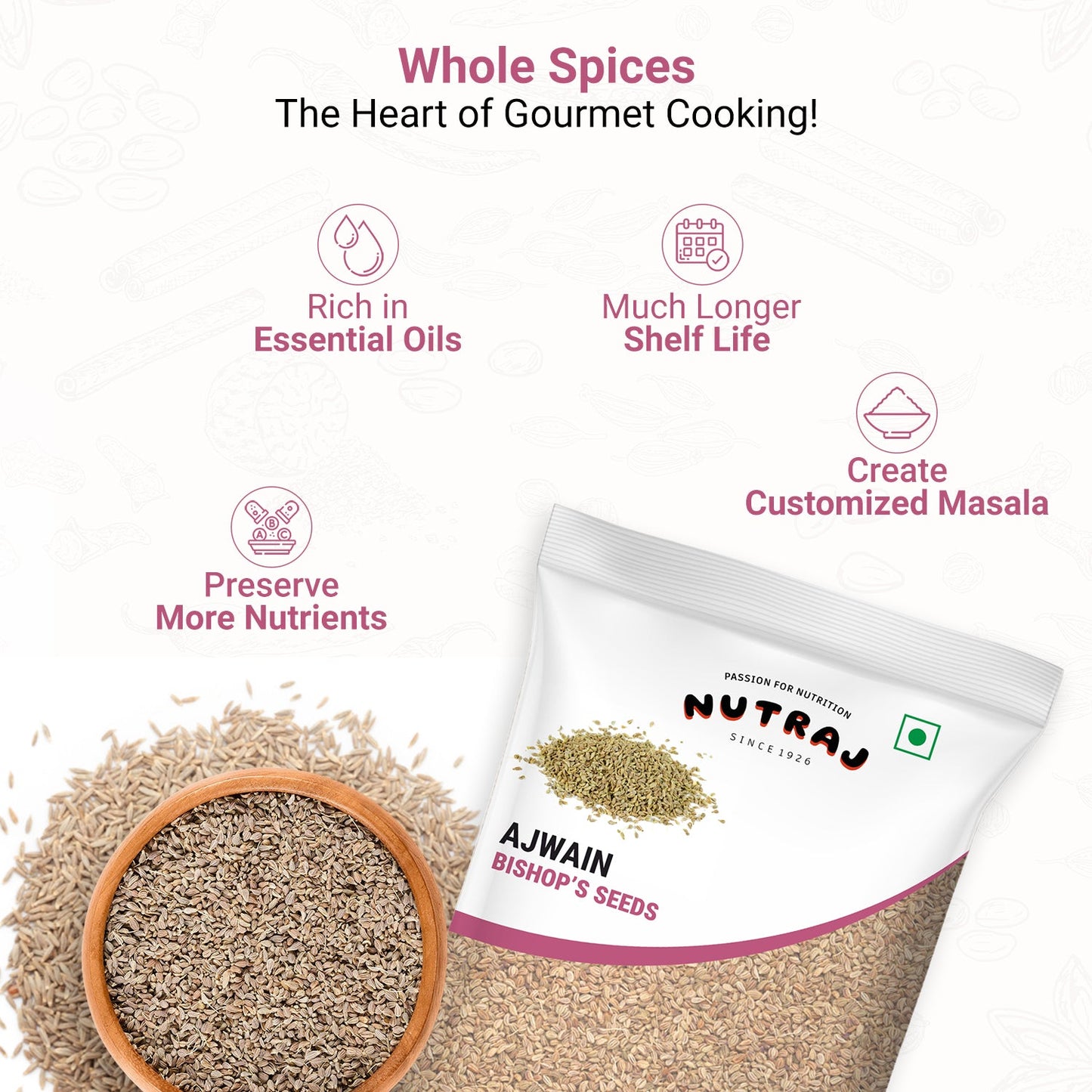Nutraj Ajwain (Bishop's Seeds) 100g