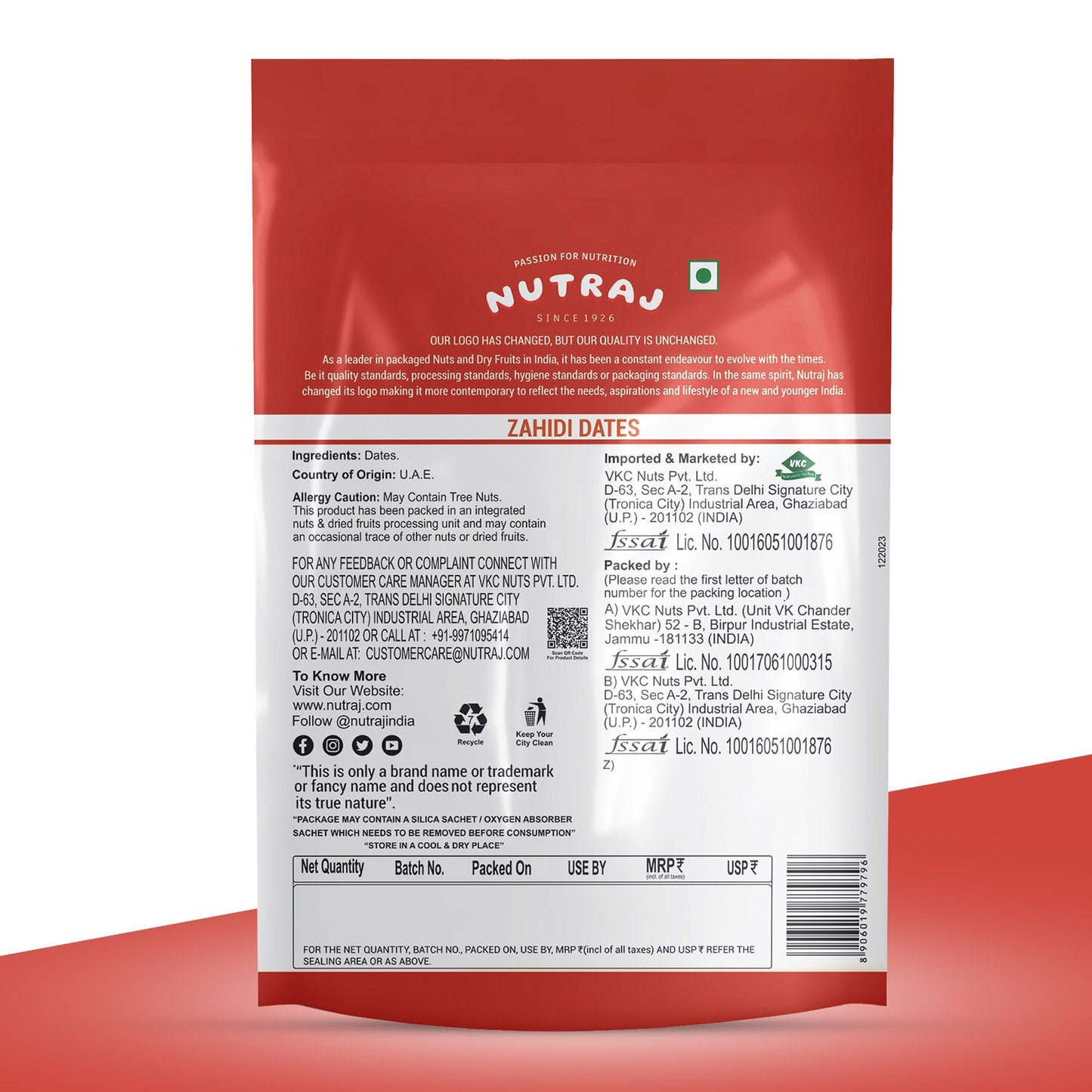 Nutraj Zahidi Dates 500gm (Khajur/Khajoor)